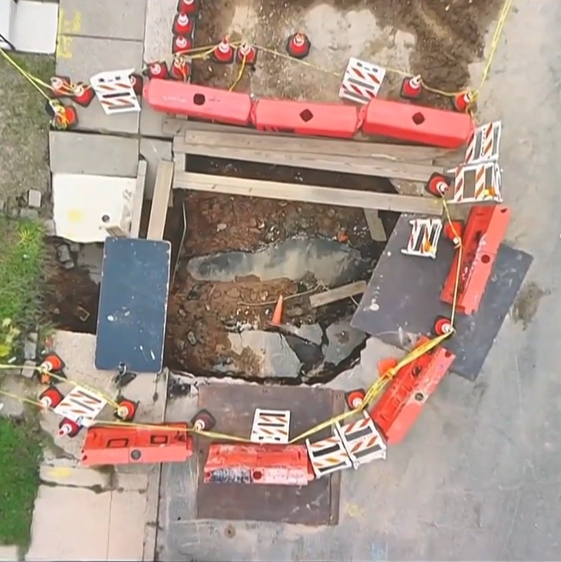 Massive sinkhole musses Mayfair neighborhood episode artwork