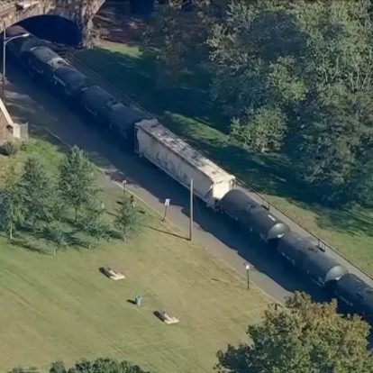 Street closures continue after freight train derails in Bucks County episode artwork