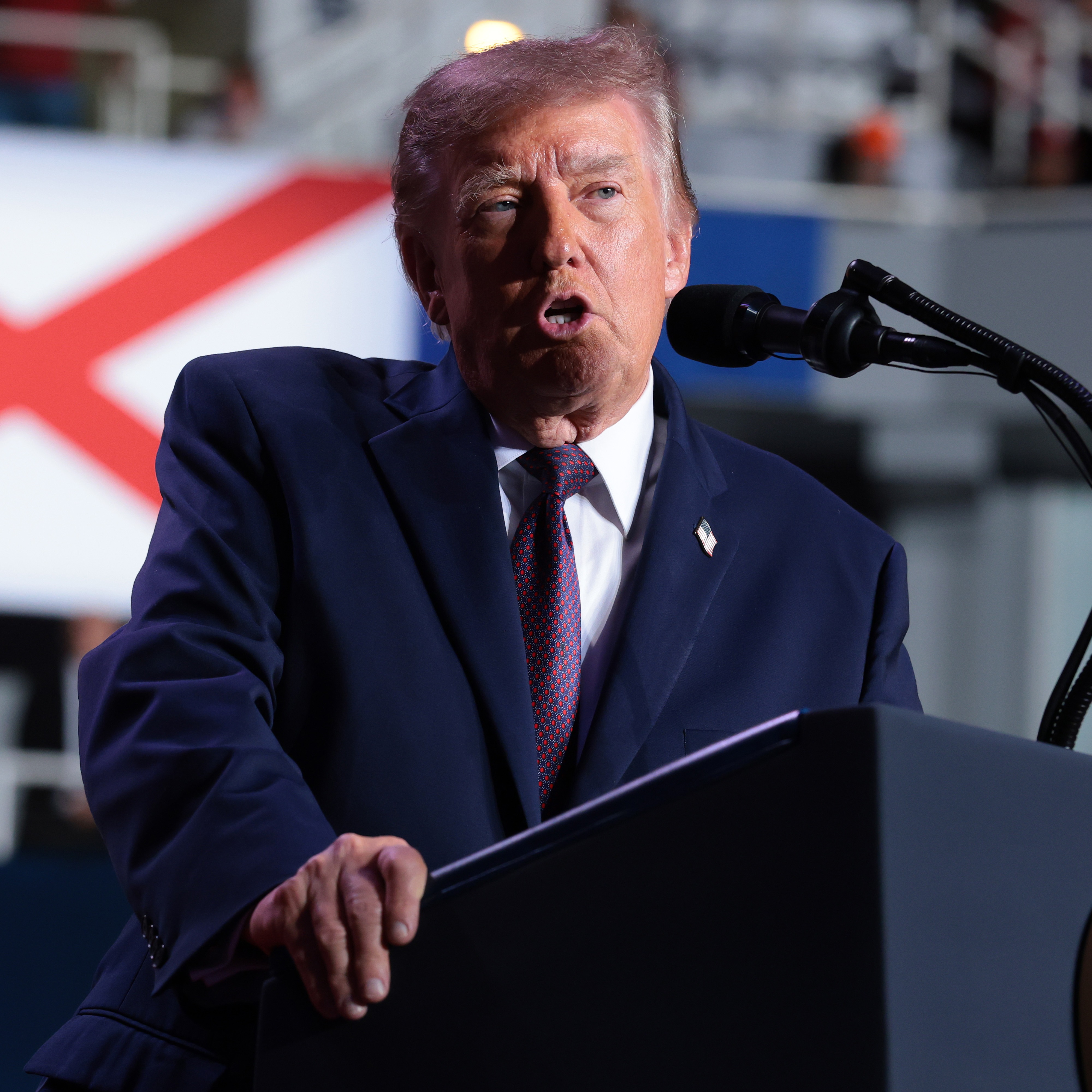 Trump's approval rating hits historic lows as president rallies in Alabama episode artwork
