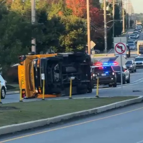 School bus overturns in Delco crash, injuring 4 students episode artwork