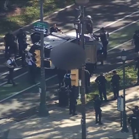 Police speak at the scene after man who shot at officers on Parkway dies episode artwork