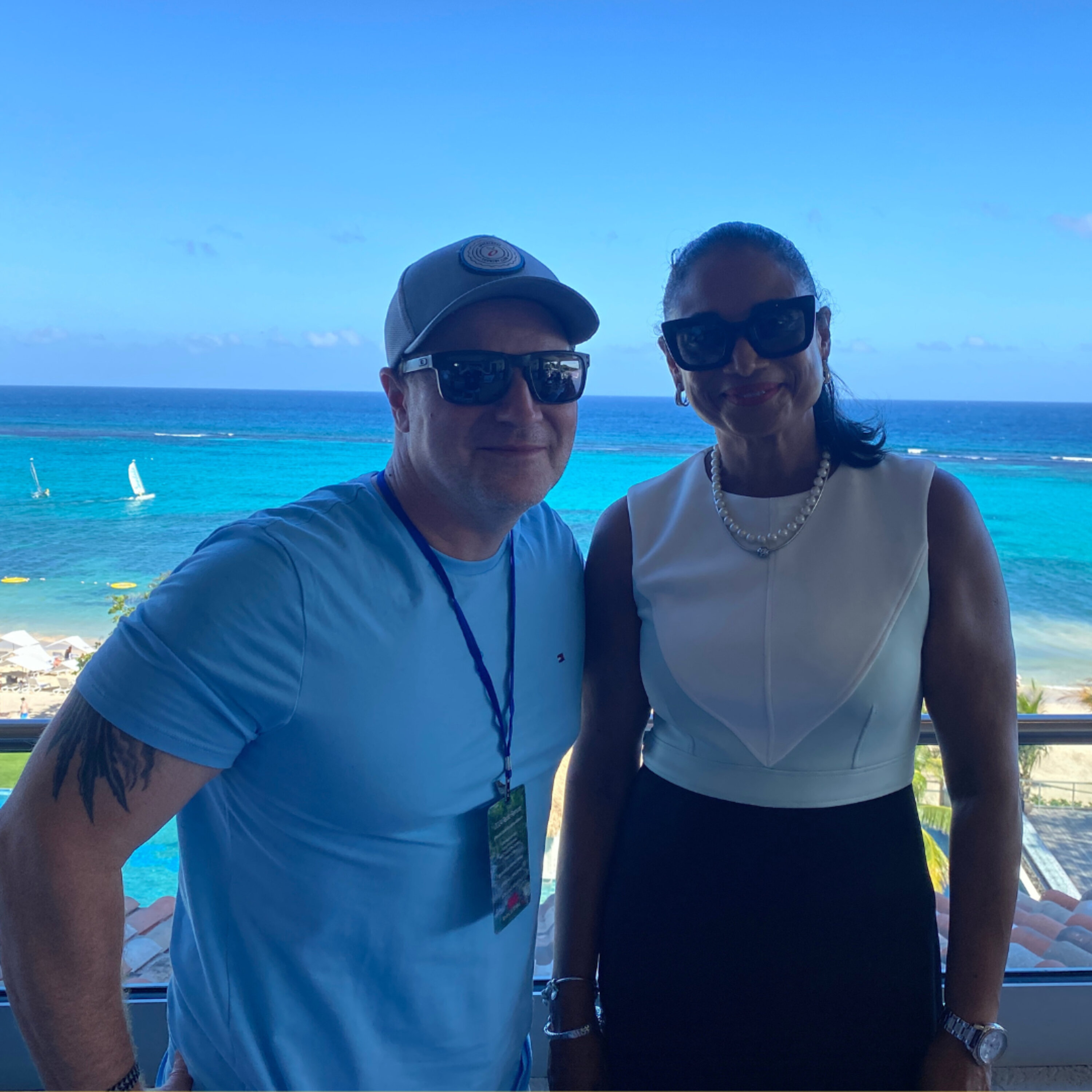 Bill Tafrow talks with Odette Dyer, Regional Director of the Jamaica Tourism Board at Sandals® Dunn's River episode artwork