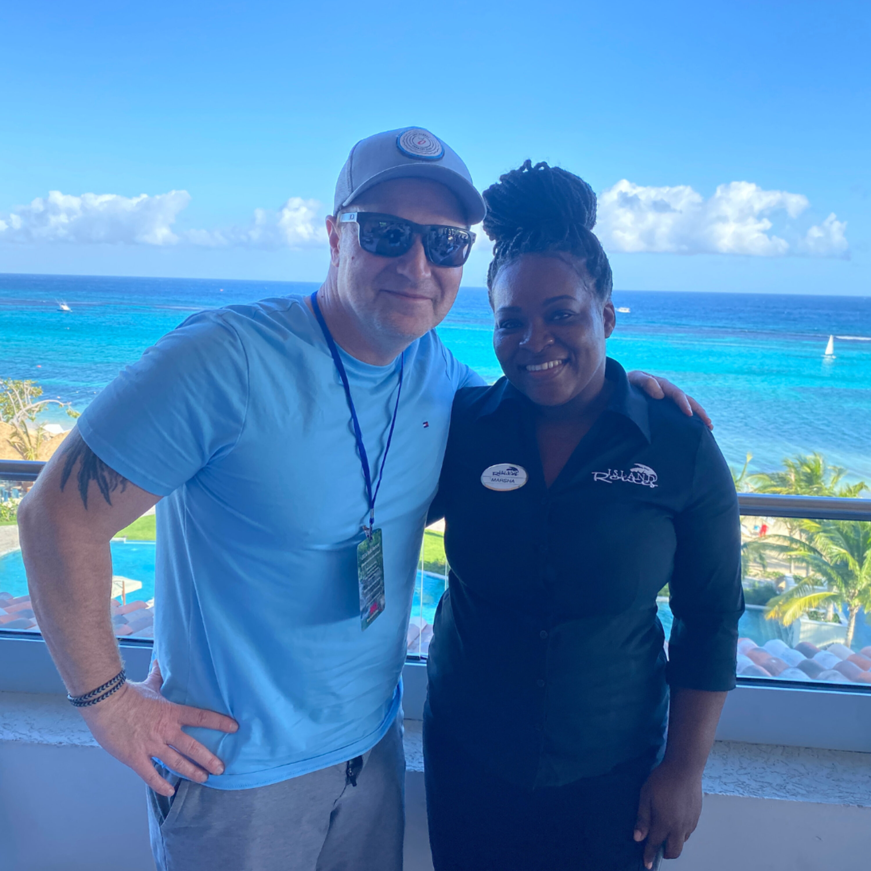 Bill Tafrow chats with Marsha Ashut, Regional Supervisor of Island Routes at Sandals® Dunn's River episode artwork