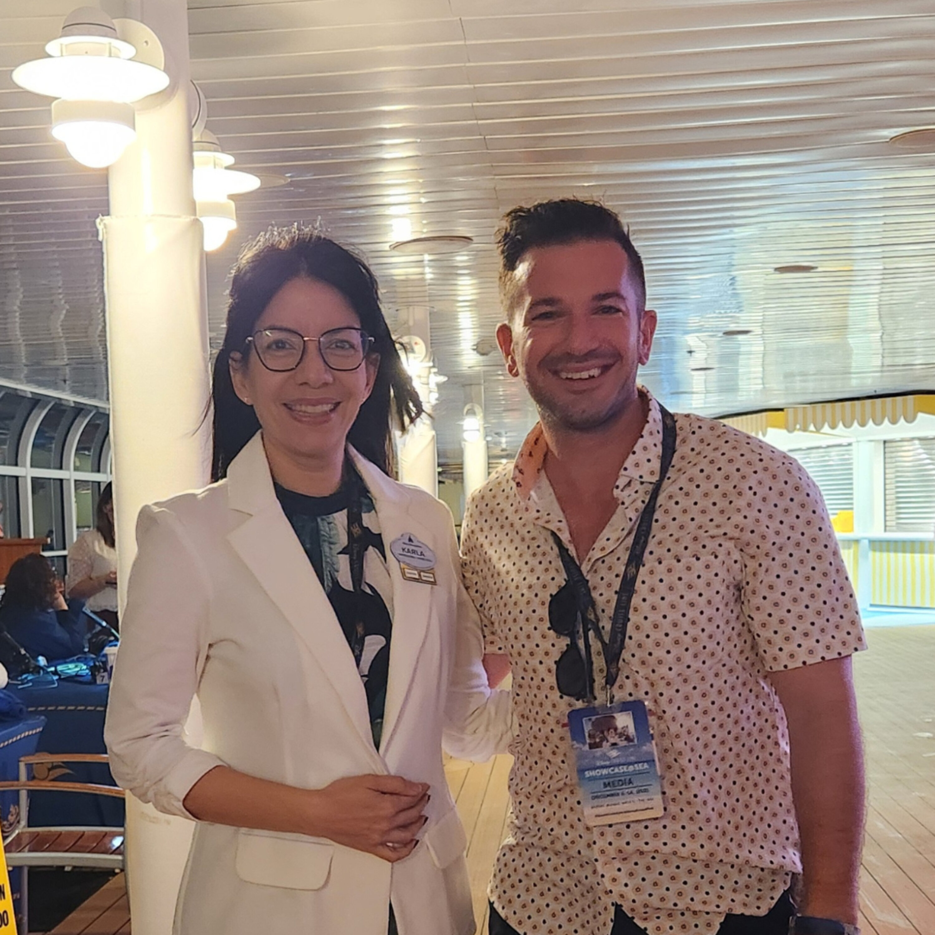 Bennett speaks with Karla on the Disney Dream about Castaway Cay, Disney's Private Paradise episode artwork