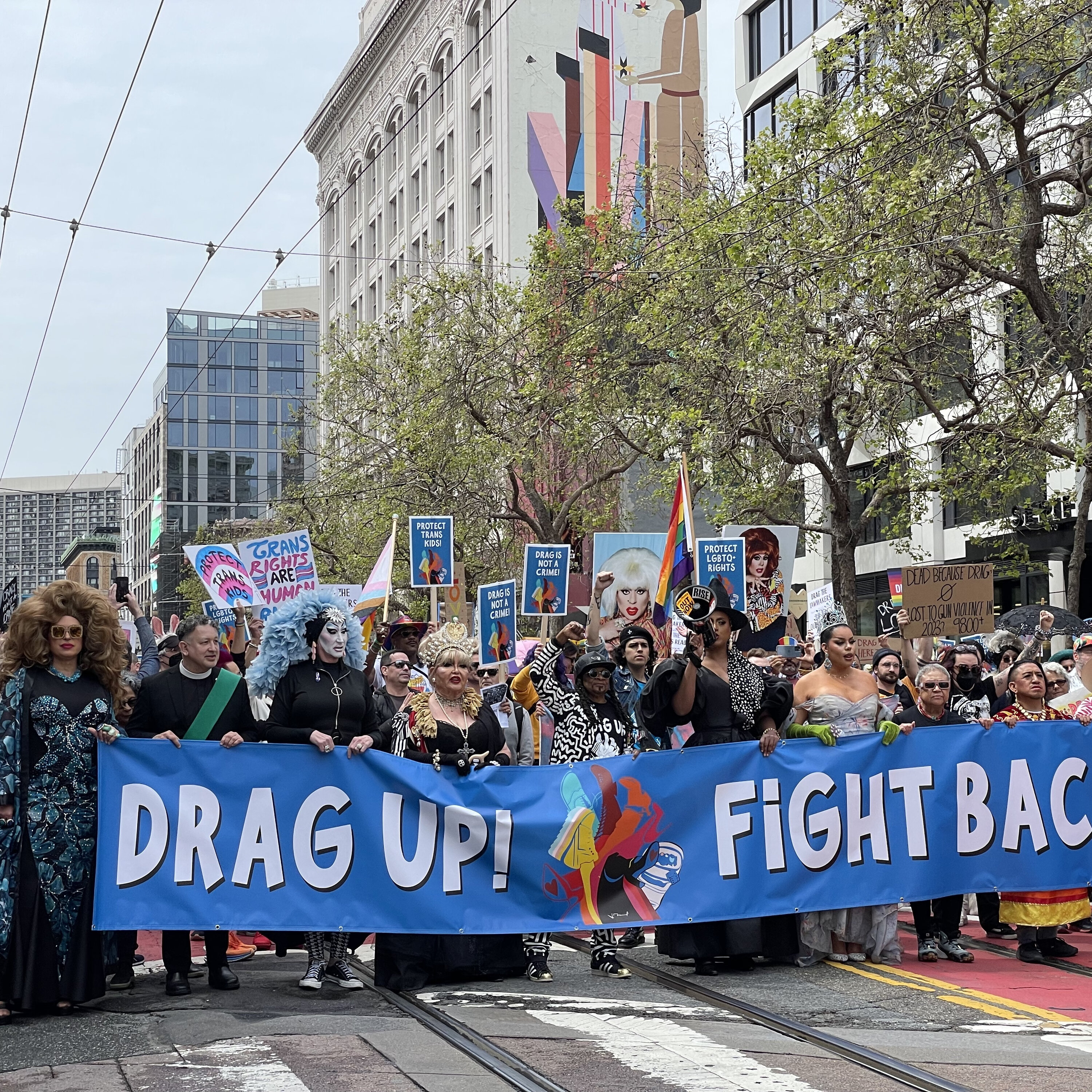 SF rallies for drag performers, trans communities with Drag Up! Fight Back! march