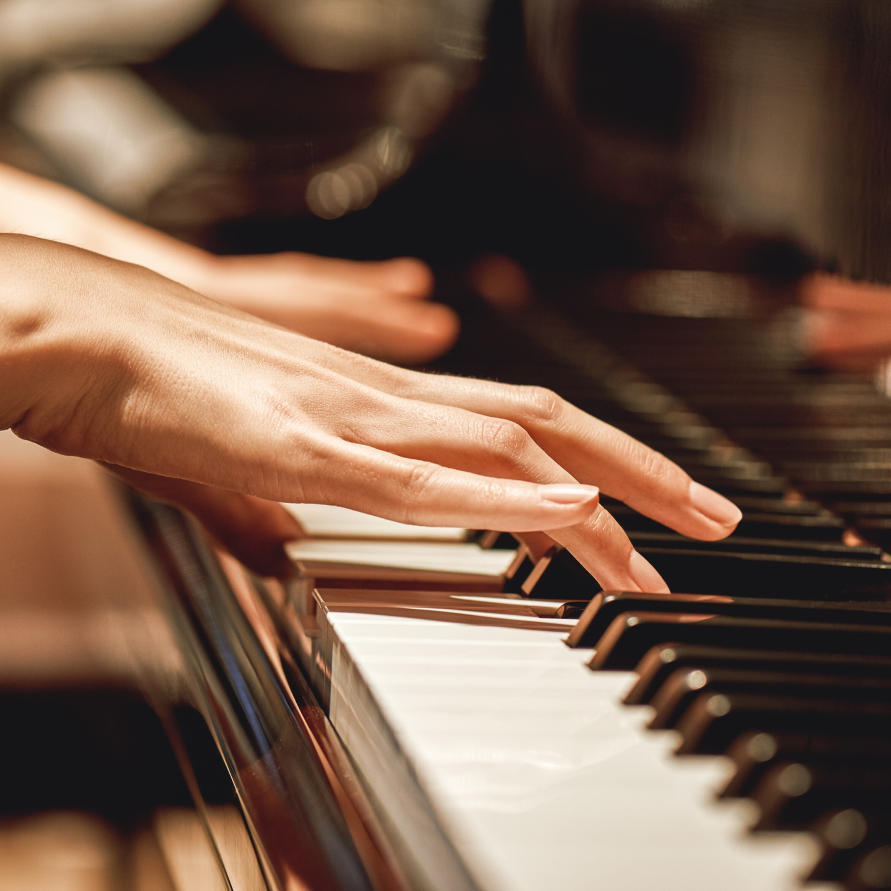 Father & daughter try out the piano