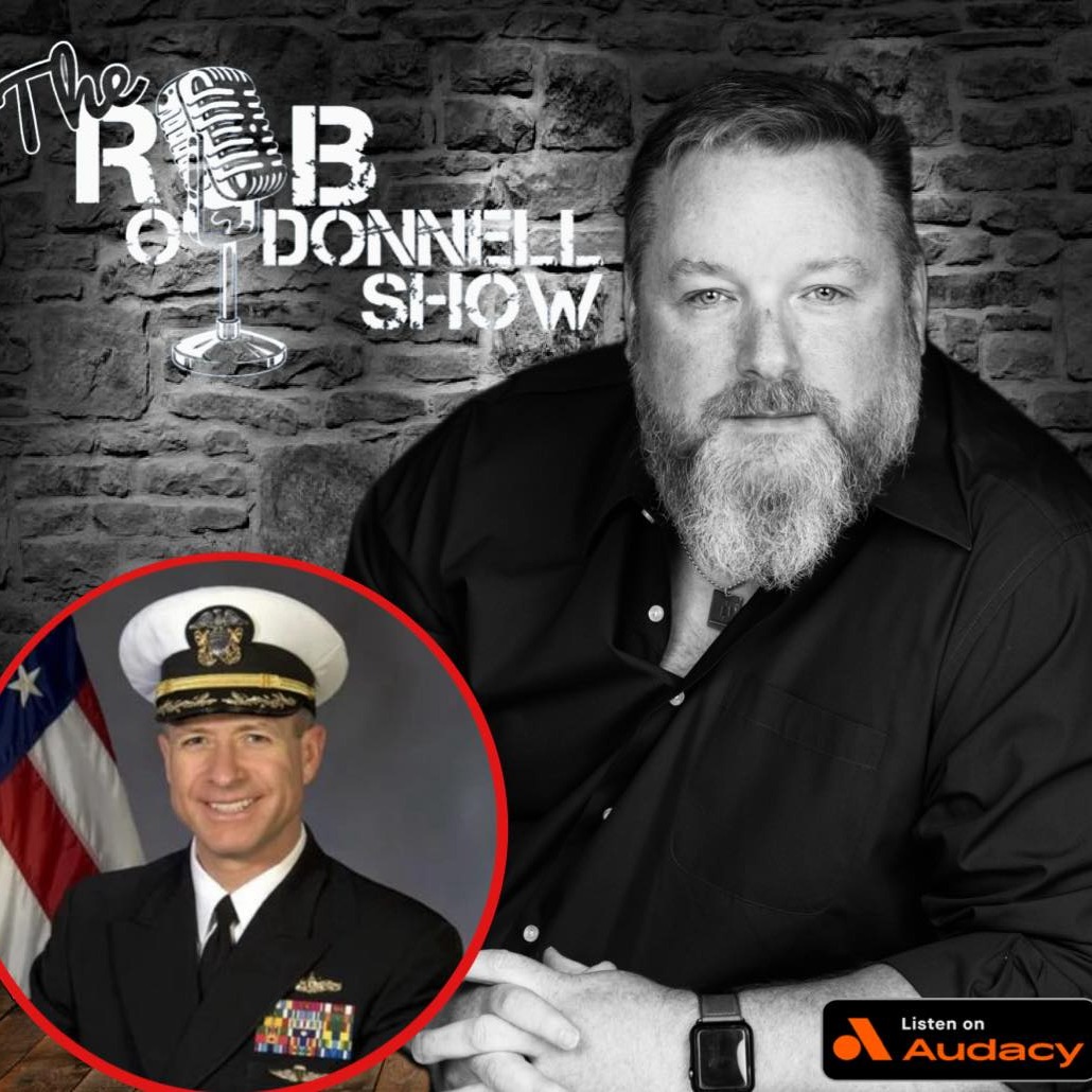 Commander Kirk Lippold (RET) With Rob O'Donnell episode artwork