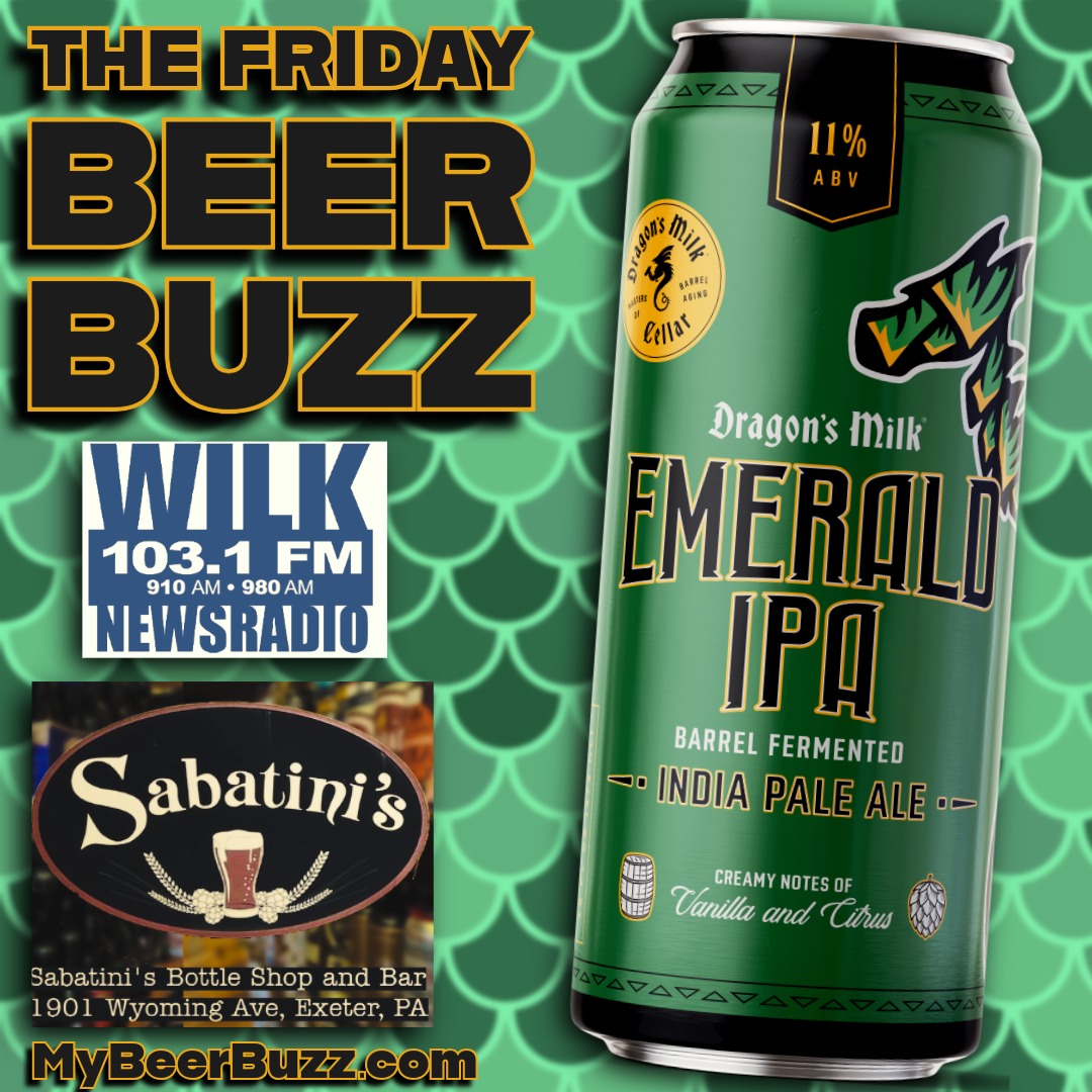 Trying “Emerald IPA” from Dragon’s Milk on the Friday Beer Buzz!! episode artwork
