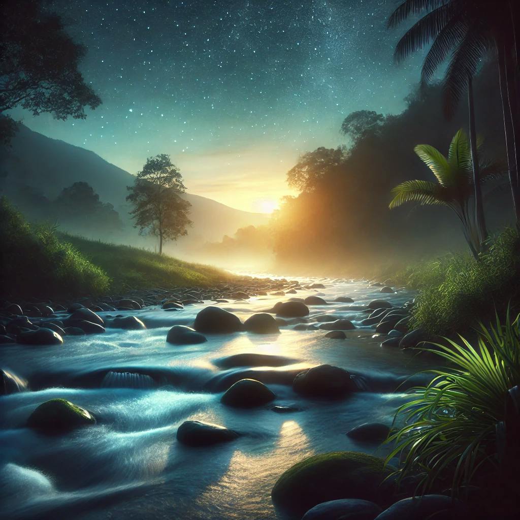 😴💧🎵 CALMING Music and SOOTHING River to QUIET the MIND and SLEEP Better