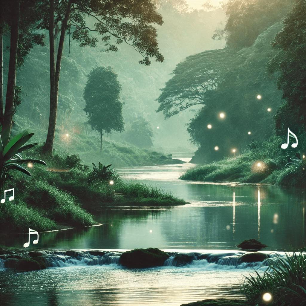 😴💧🎵 DEEP SLEEP through Soft MUSIC and the Relaxing Sound of a RIVER