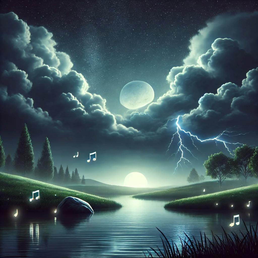 😴⛈️🎵 Relaxing MUSIC and Gentle THUNDER to Reduce STRESS and Improve SLEEP