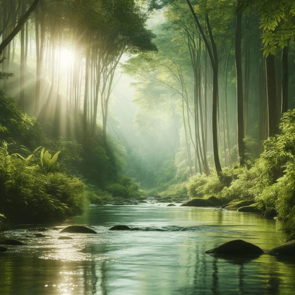 😴💧🎵 A Soothing RIVER and Gentle MUSIC to Improve Your SLEEP