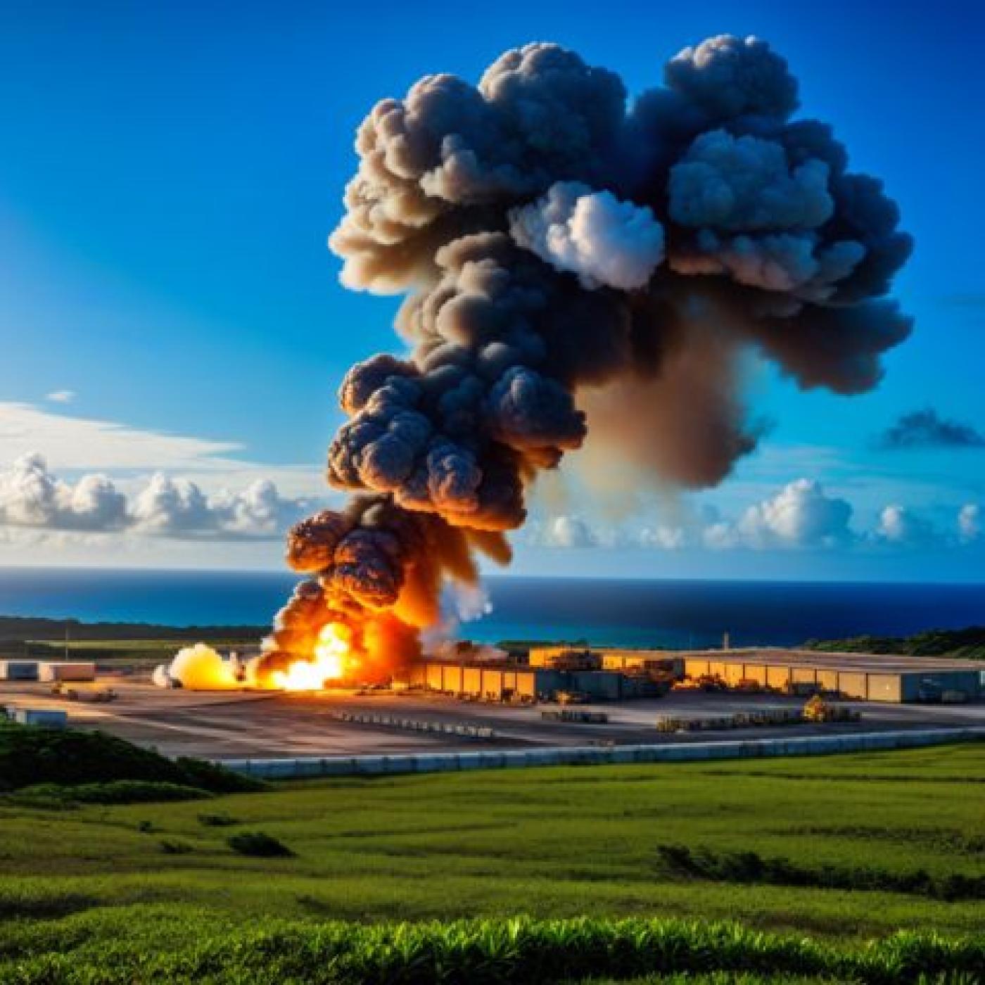 Explosion Rocks Okinawa Ordnance Facility Explosion Rocks Okinawa Ordnance Facility