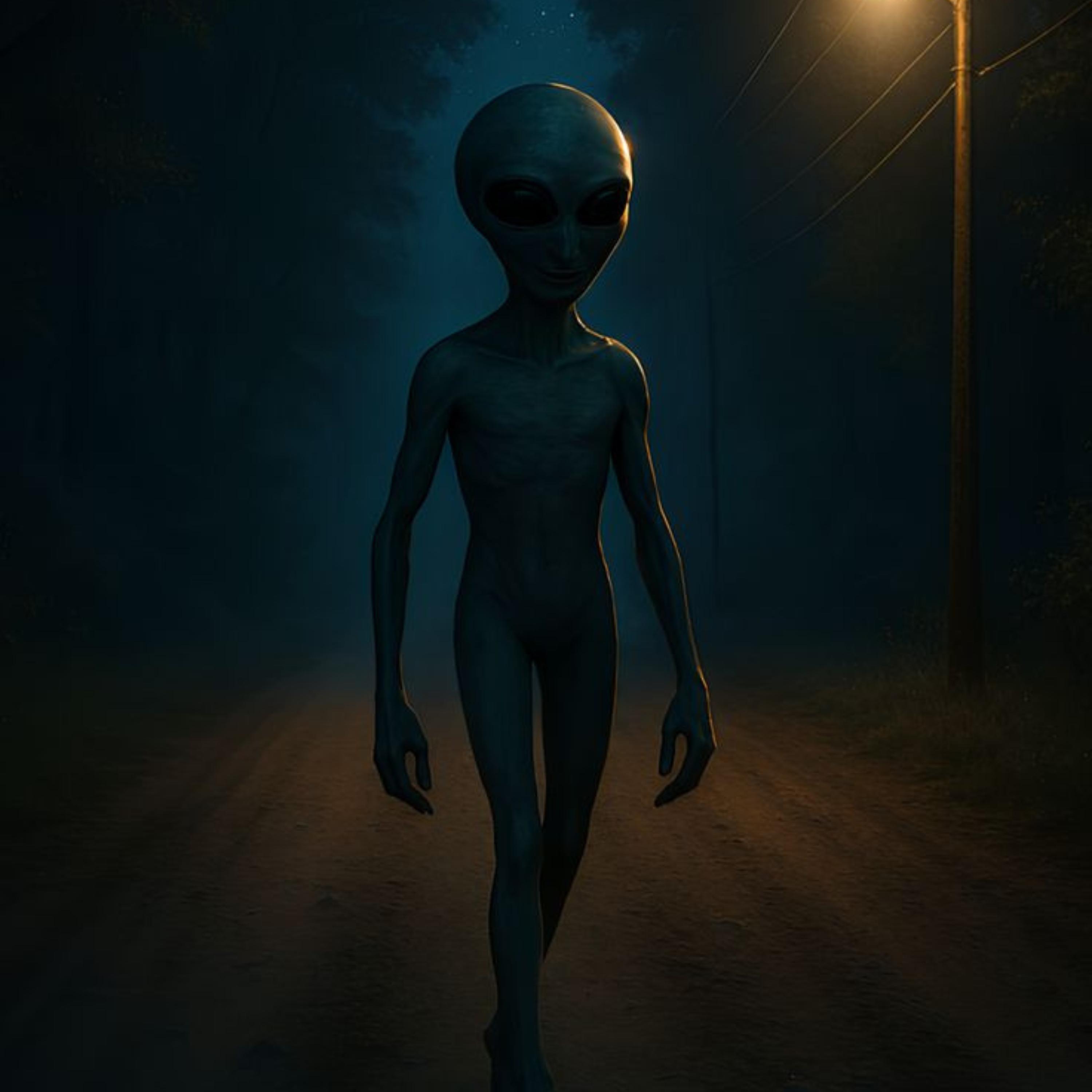A UFO and Little Green Men in Emilcin A UFO and Little Green Men in Emilcin