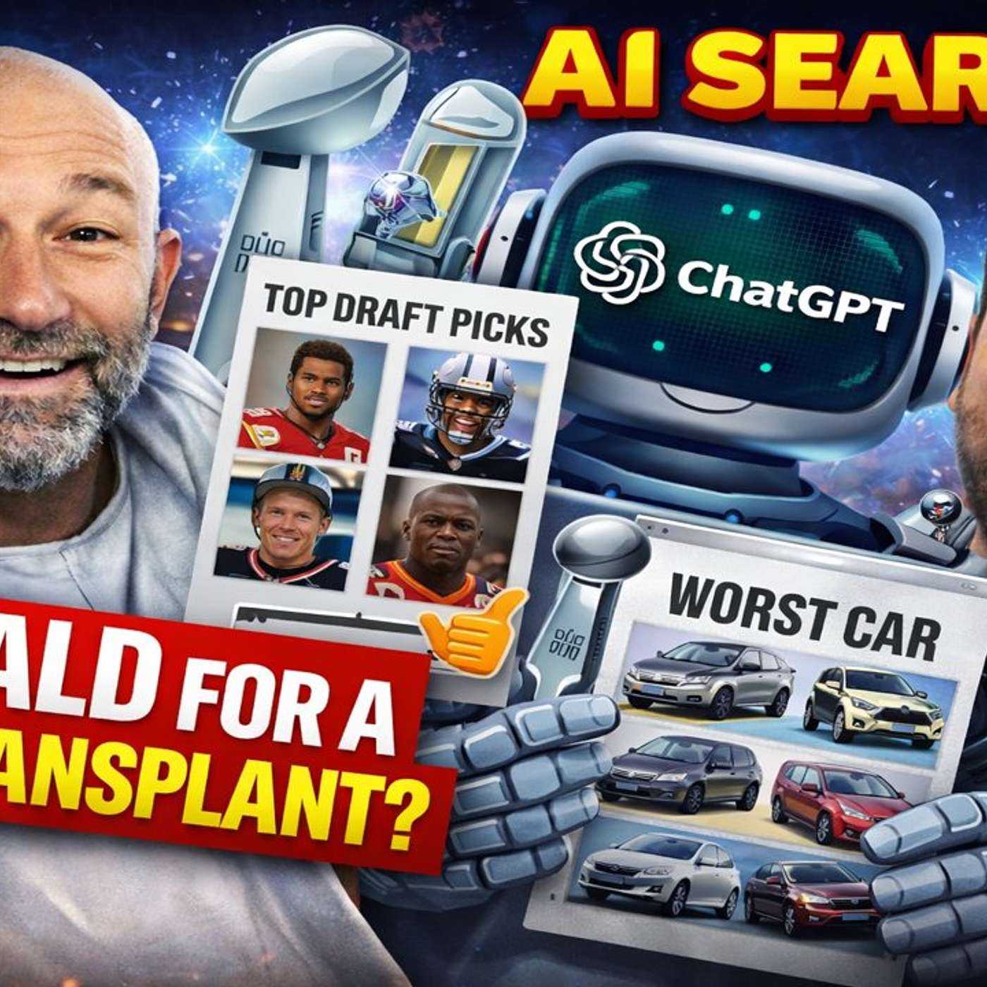ChatGPT Ranks Best Draft Picks, AI Searches & Hilarious “Too Bald for a Hair Transplant” Roast #59 episode artwork