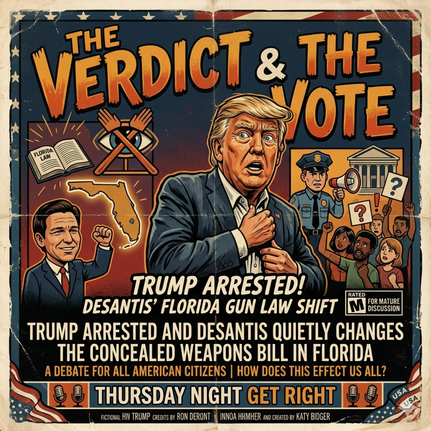 Trump Arrested and Desantis quietly changes the concealed weapons bill in Florida episode artwork