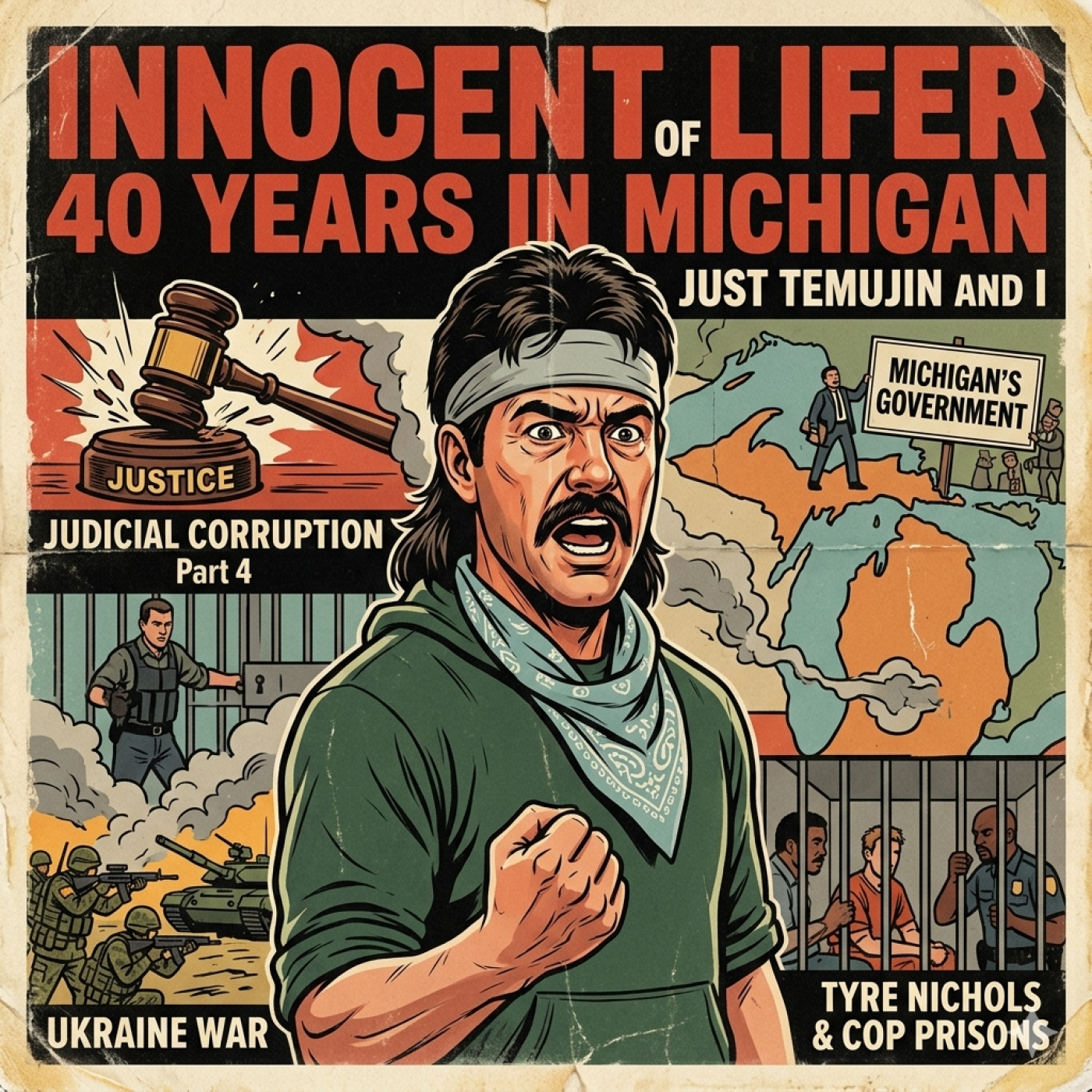 Innocent lifer of 40 years in Michigan talks about the corruption within Michigans Judicial Government Part 4: Just Temujin and I