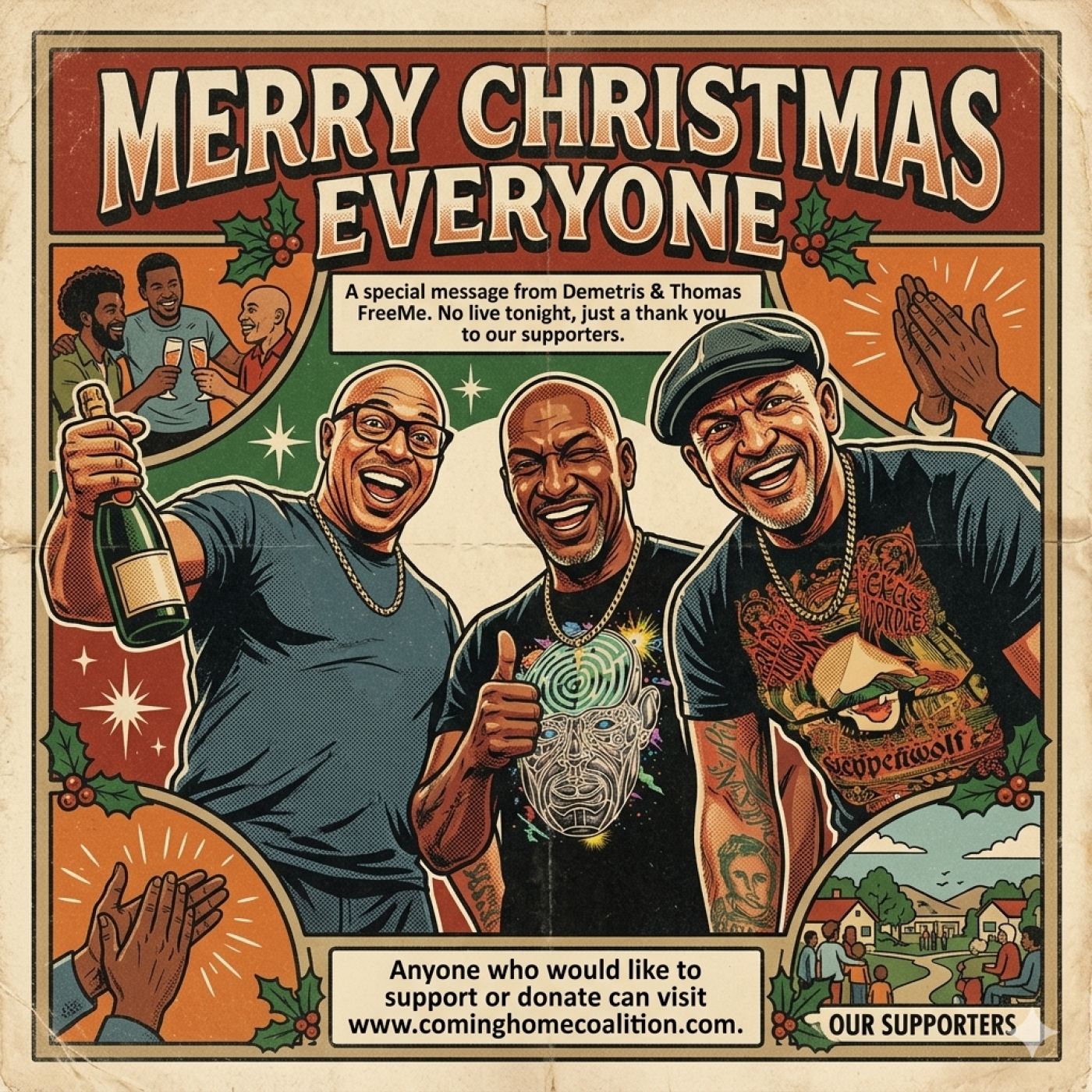 Demetris and Thomas FreeMe wishing all their friends Happy Holidays