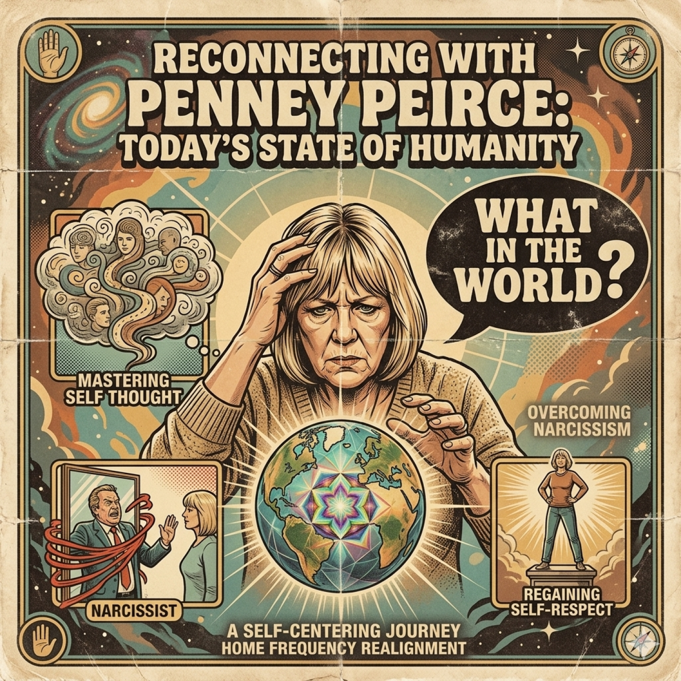 Reconnecting with Penney Peirce: Today's state of humanity episode artwork