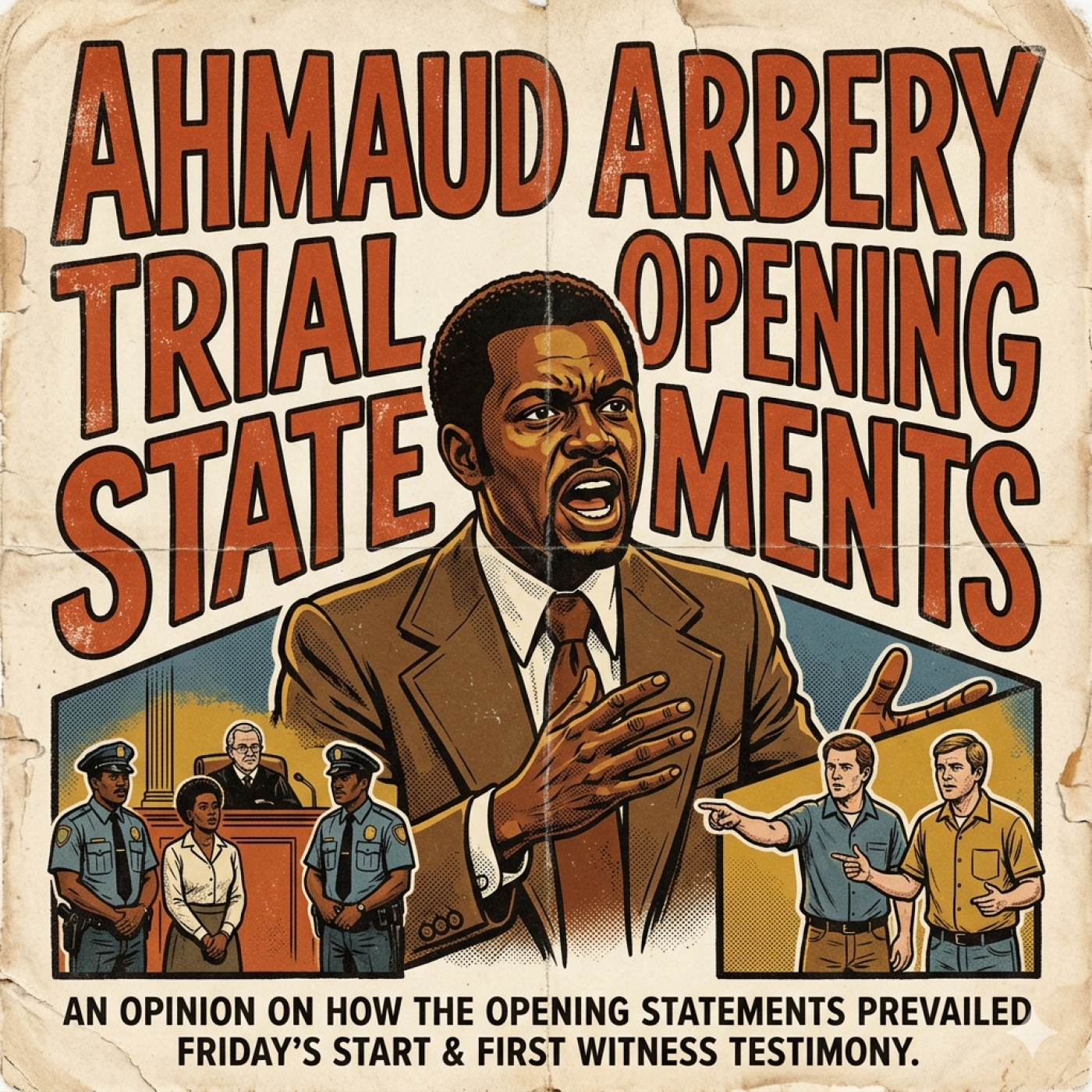 Ahmaud Arbery Trial opening statements episode artwork
