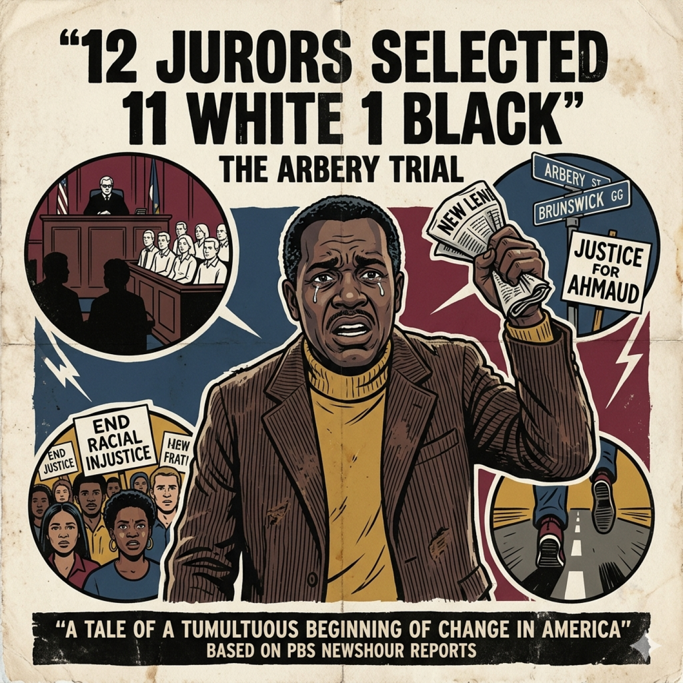 12 Jurors selected 11 white 1 black for Ahmaud Arbery episode artwork