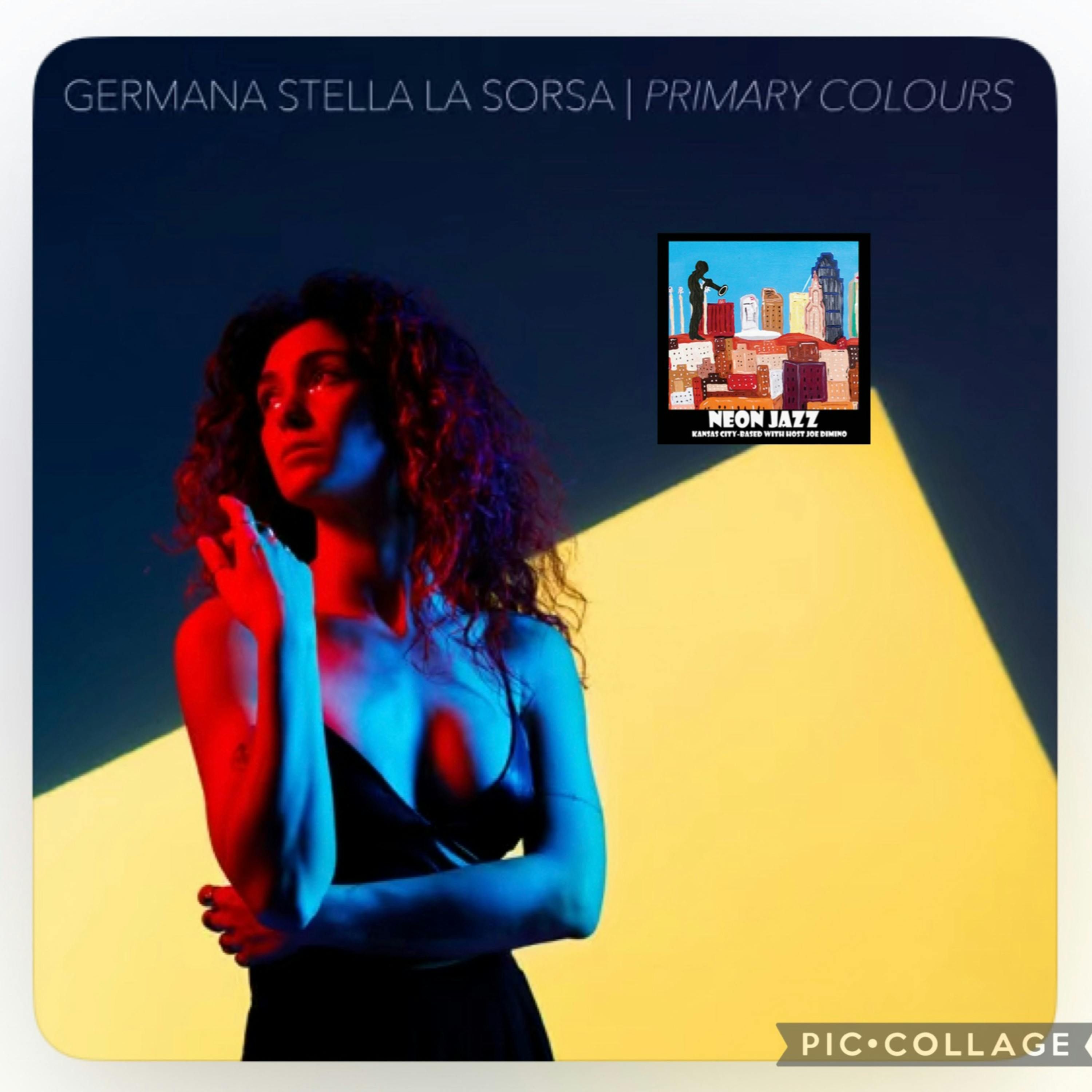 Italian London-based Singer & Storyteller Germana Stella La Sorsa on the 2024 CD Primary Colours episode artwork