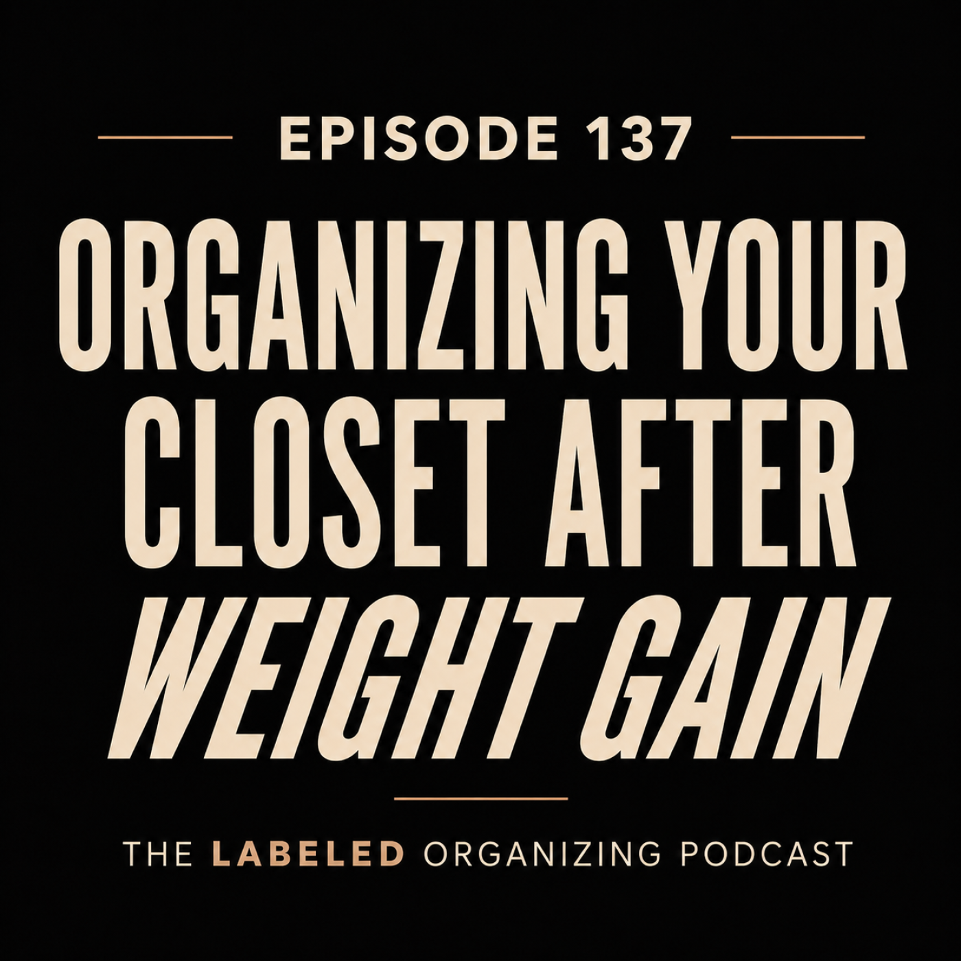 137. Organizing Your Closet After Weight Gain episode artwork