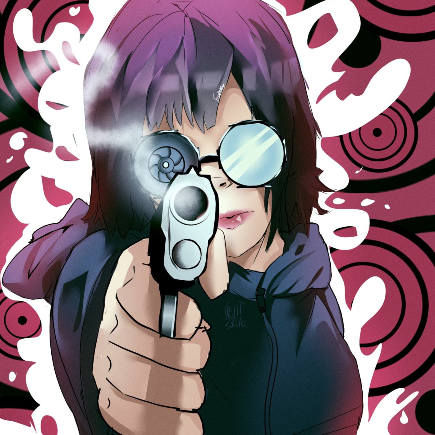 The painting of a bullseye is a compelling and symbolic piece of art. episode artwork