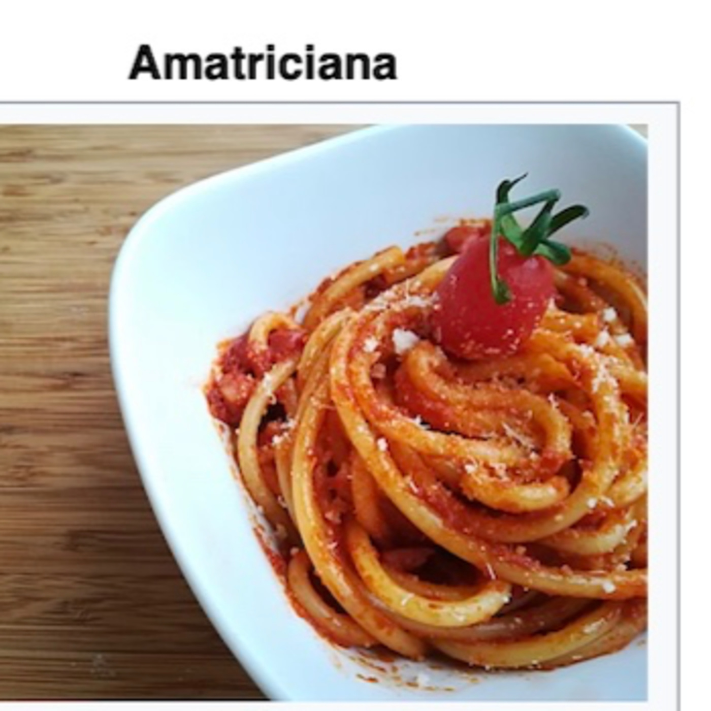 Amatriciana sauce episode artwork