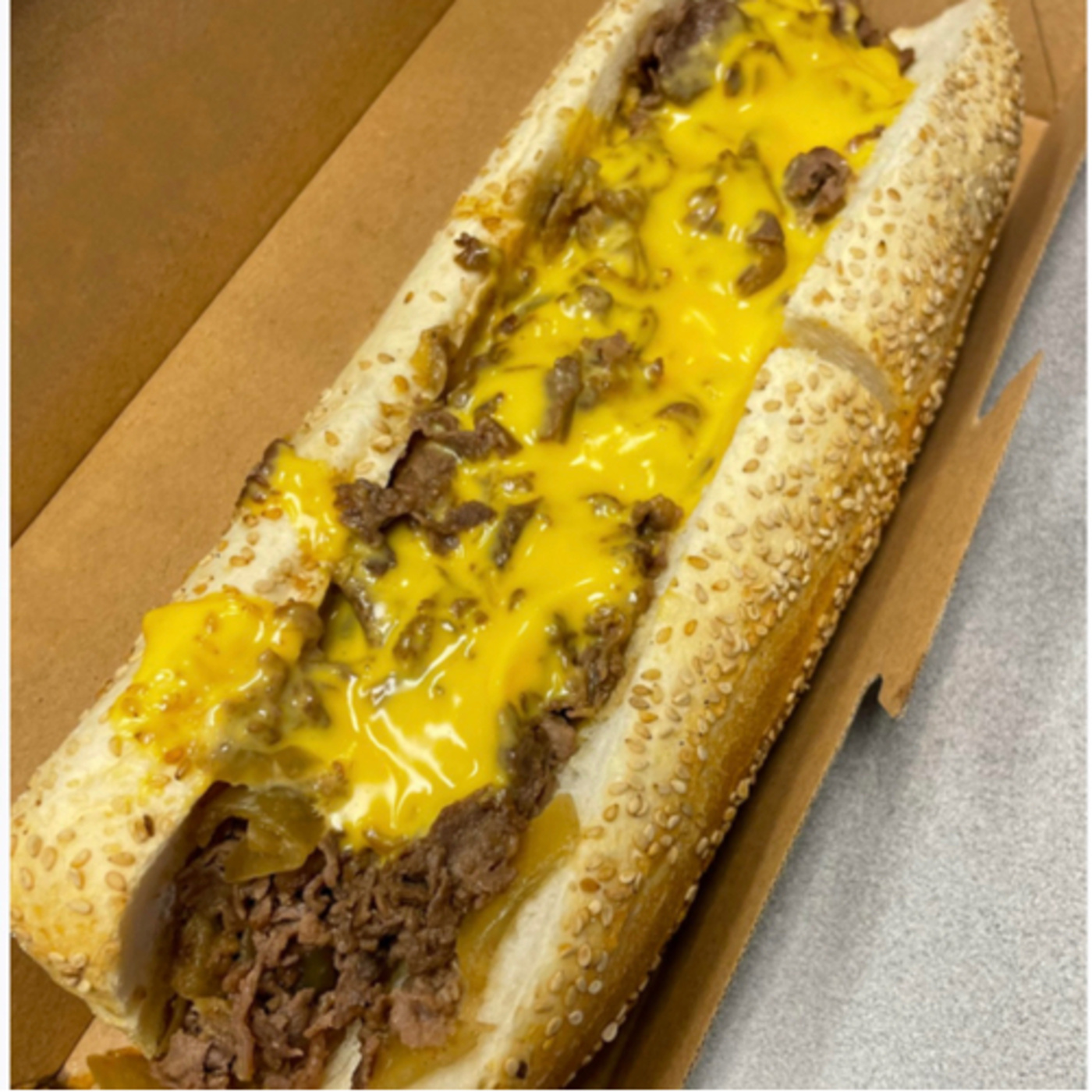 A Philly cheesesteak is a sandwich made from thinly sliced pieces of beefsteak episode artwork