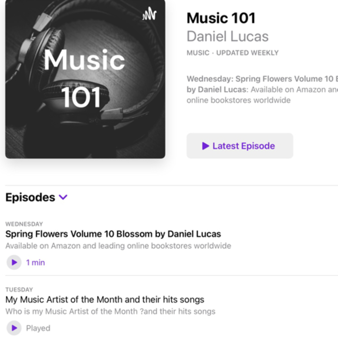 Music 101 by Daniel Lucas episode artwork
