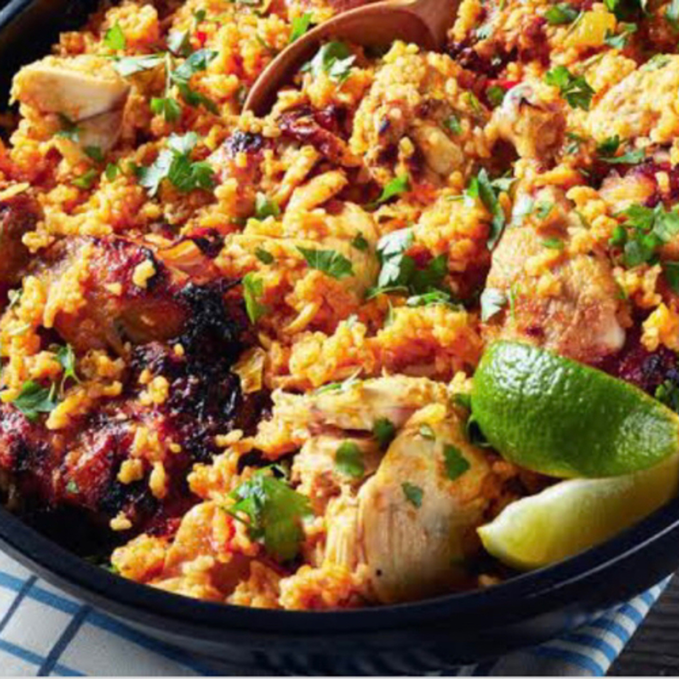 Paella Valencia is a rice dish originally from Valencia Spain. episode artwork