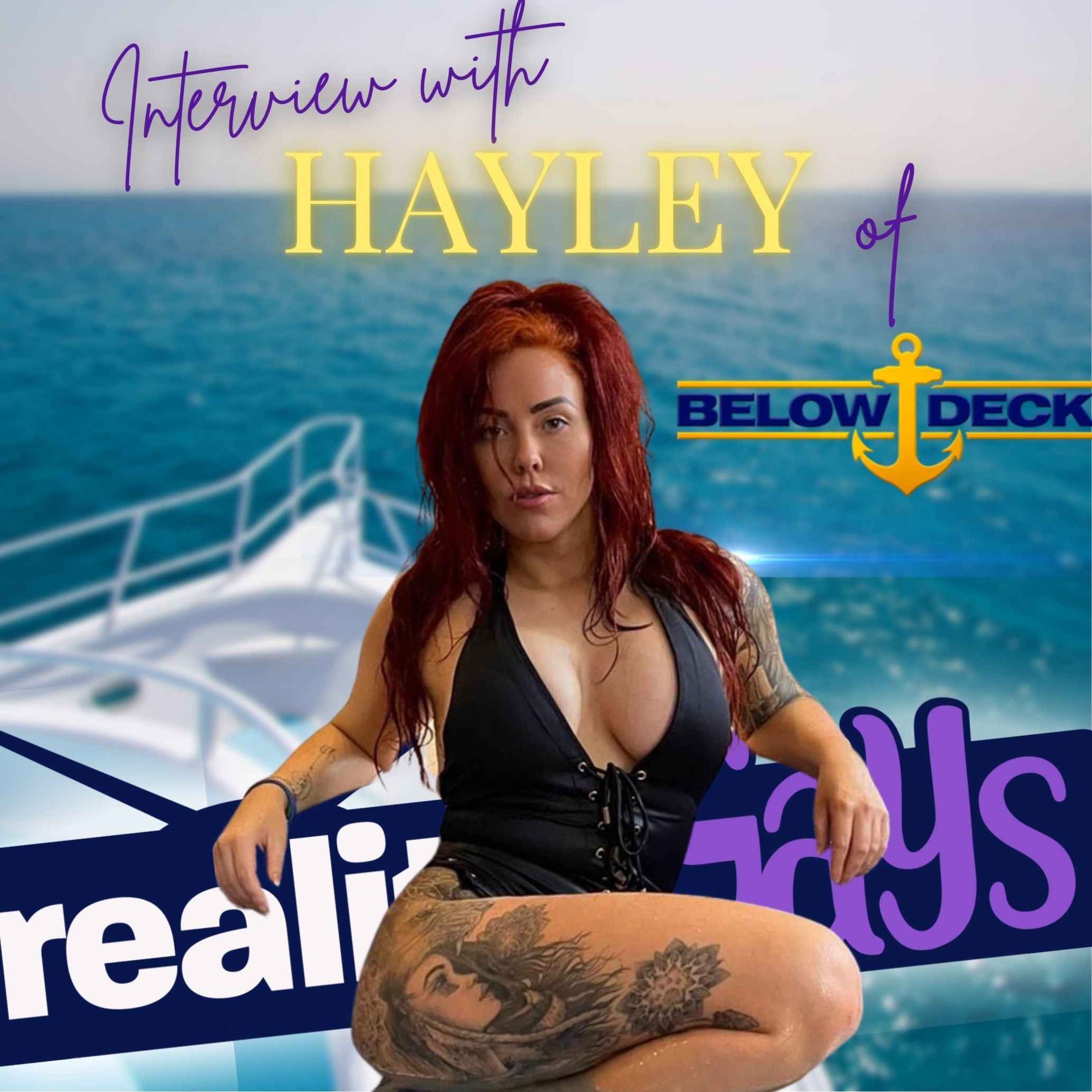 Below Deck interview with HAYLEY DE SOLA PINTO episode artwork