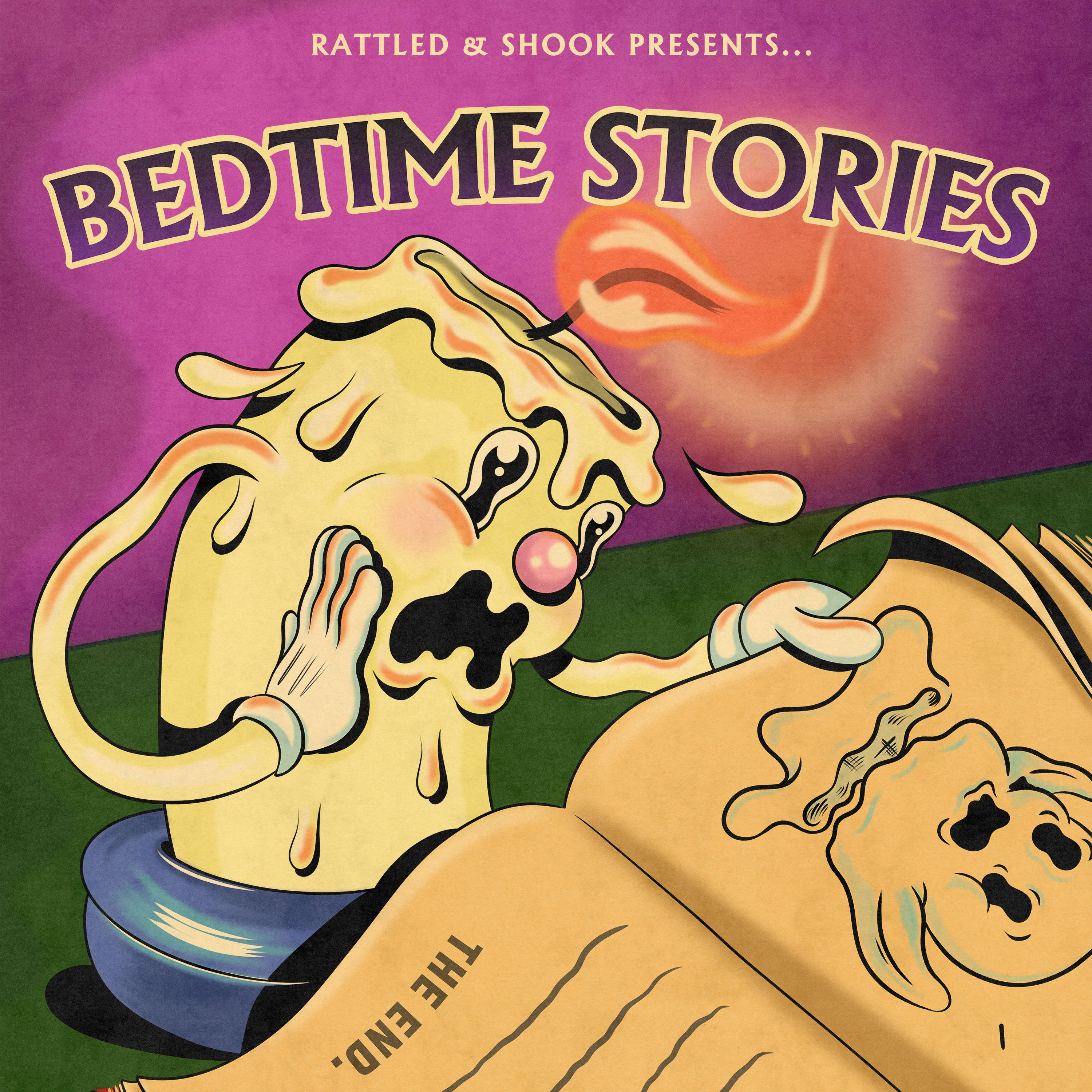 bedtime stories: clown marionettes artwork