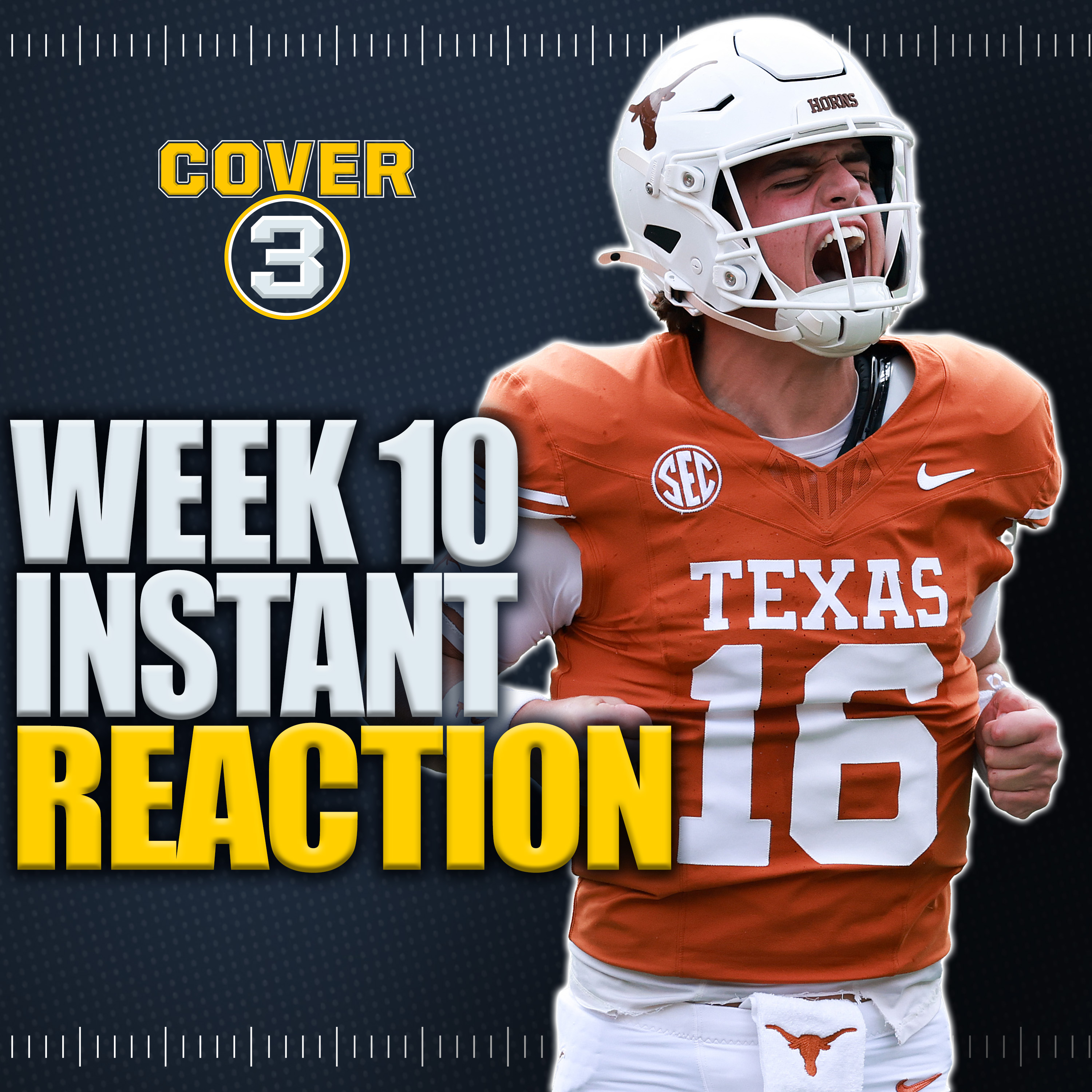 Week 10 INSTANT REACTION: Texas-Vanderbilt, Oklahoma-Tennessee & More | Cover 3 College Football episode artwork