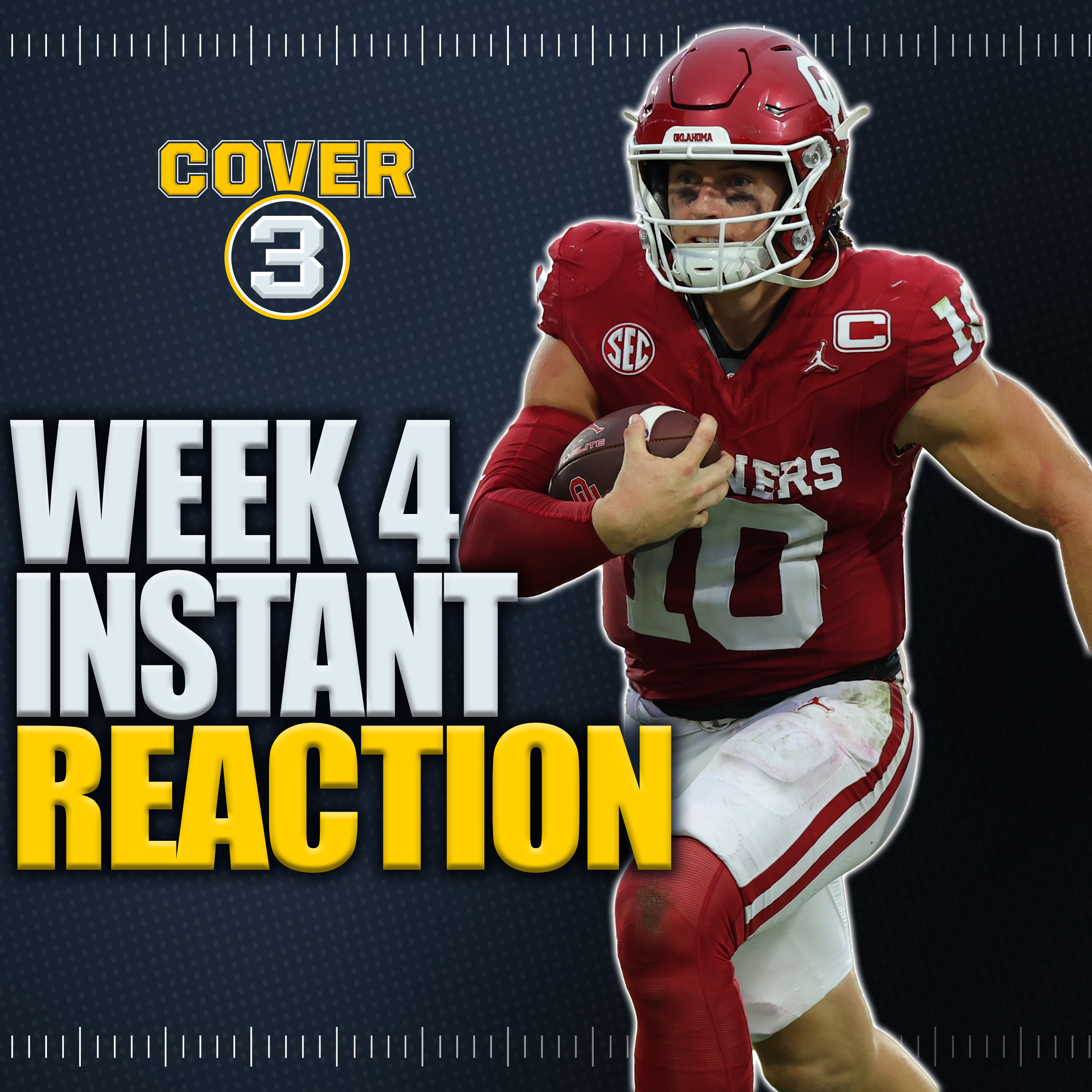 Week 4 INSTANT REACTION | Oklahoma Defeats Auburn | Texas Tech Rolls | Illinois-Indiana | Cover 3 episode artwork