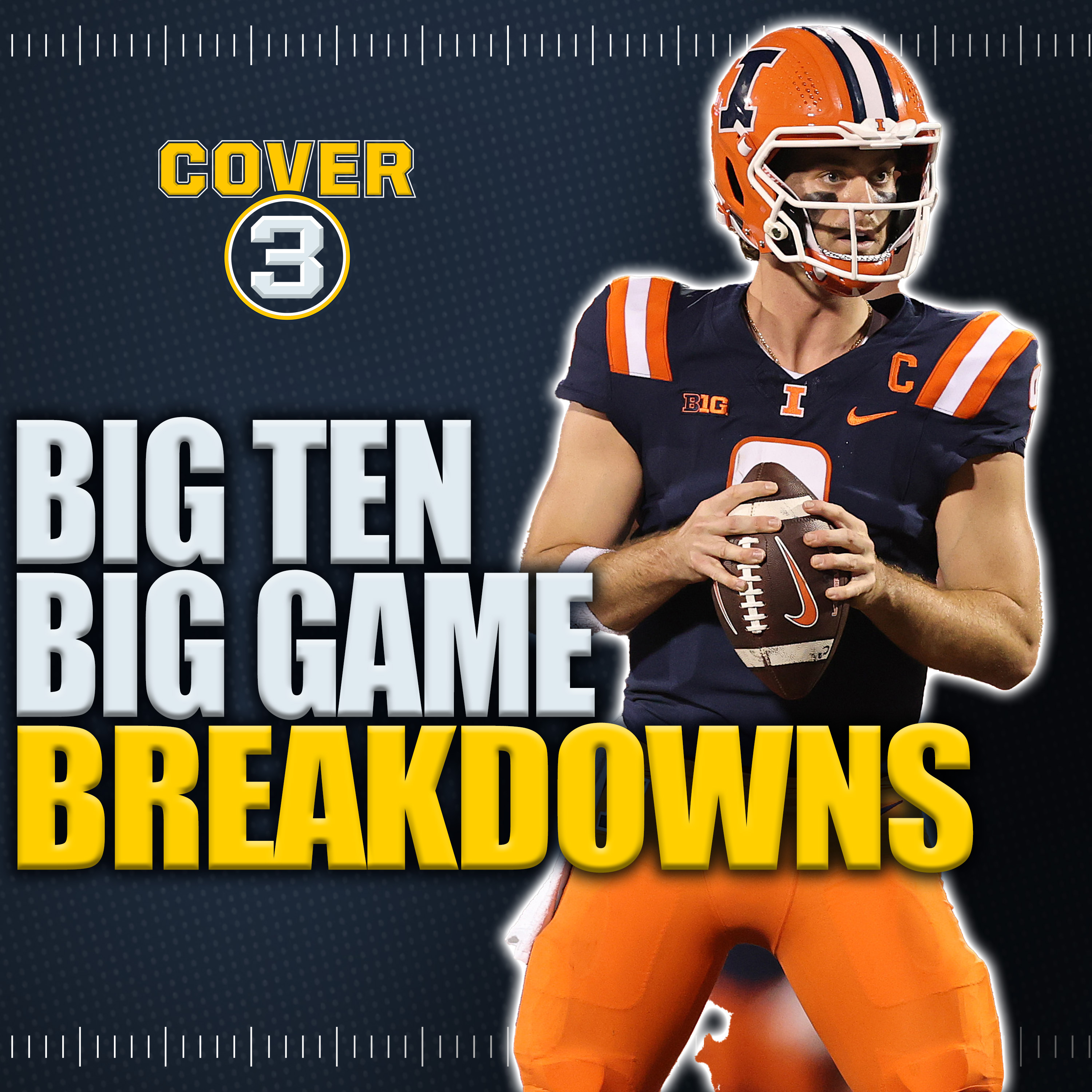 Big Ten Show: Illinois-Indiana, Michigan-Nebraska & Iowa-Rutgers Previews | Cover 3 Podcast