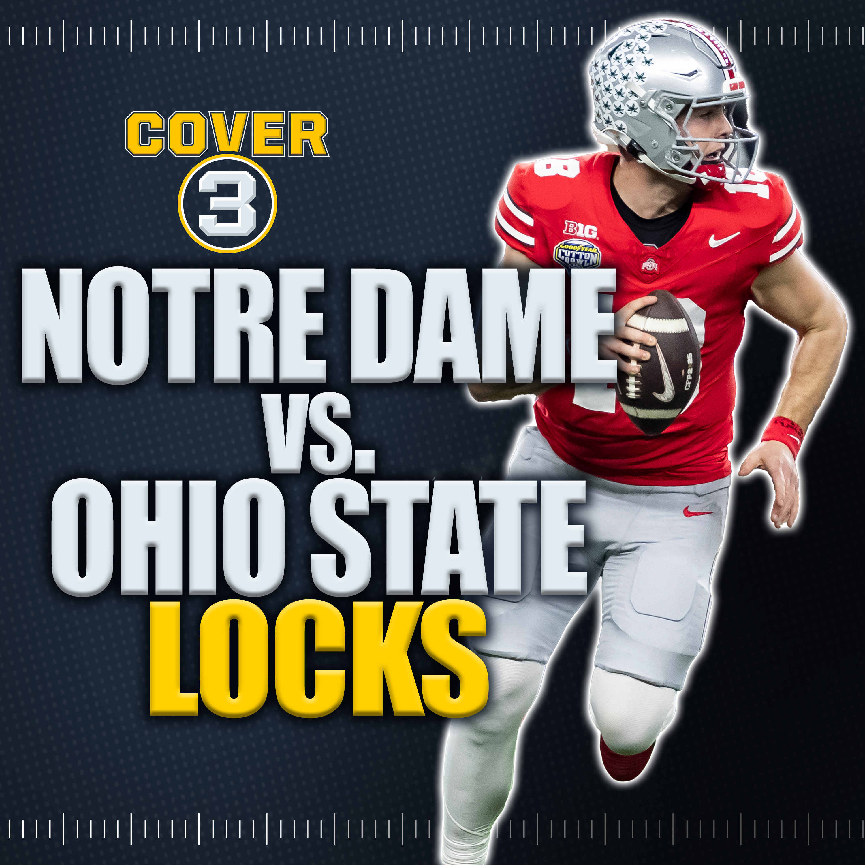 CFP National Championship Game Locks & Expert Picks | Ohio State vs. Notre Dame | Cover 3 Podcast episode artwork