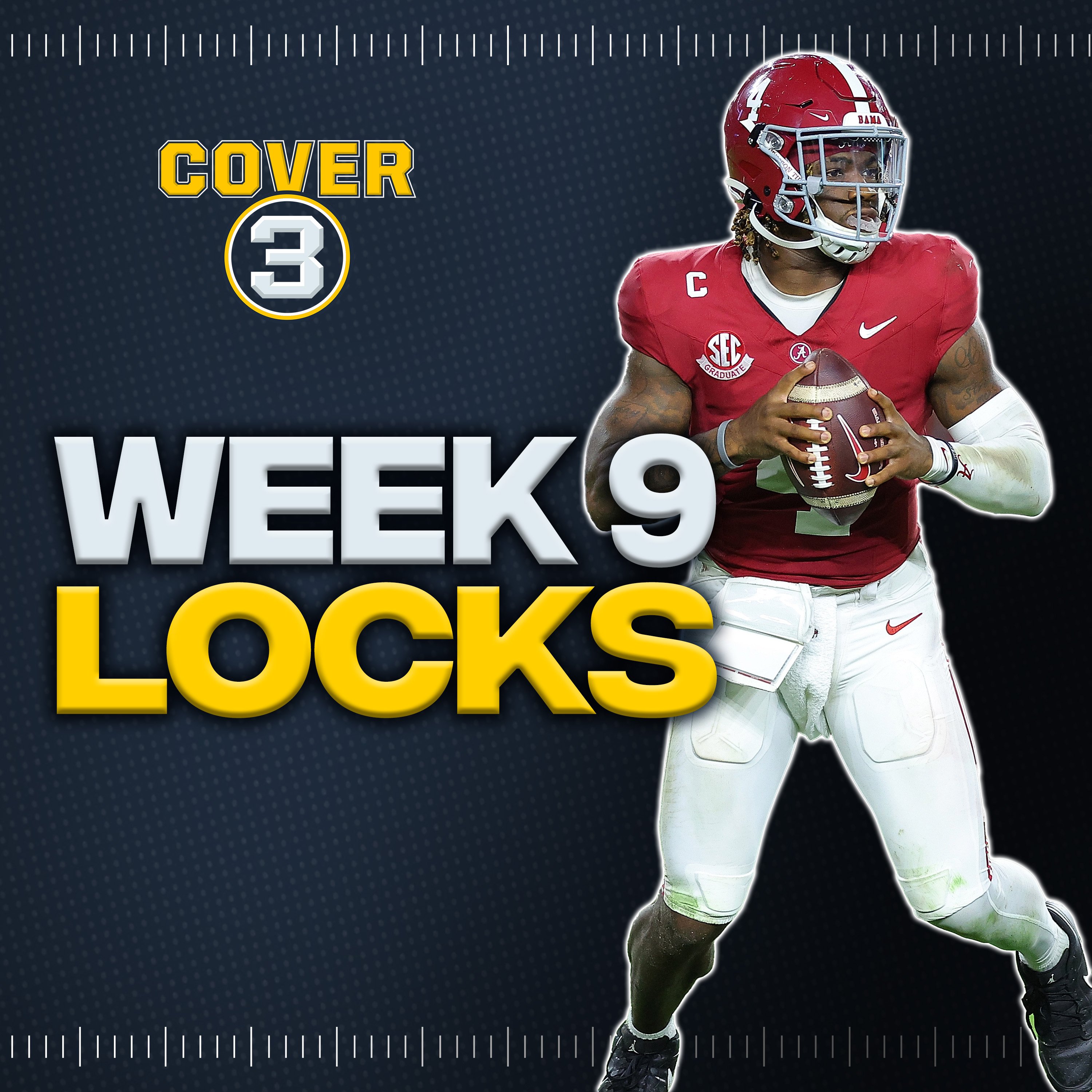 Week 9 LOCKS: Best Bets, Odds & Picks for College Football! | Alabama-Missouri I Cover 3 Podcast