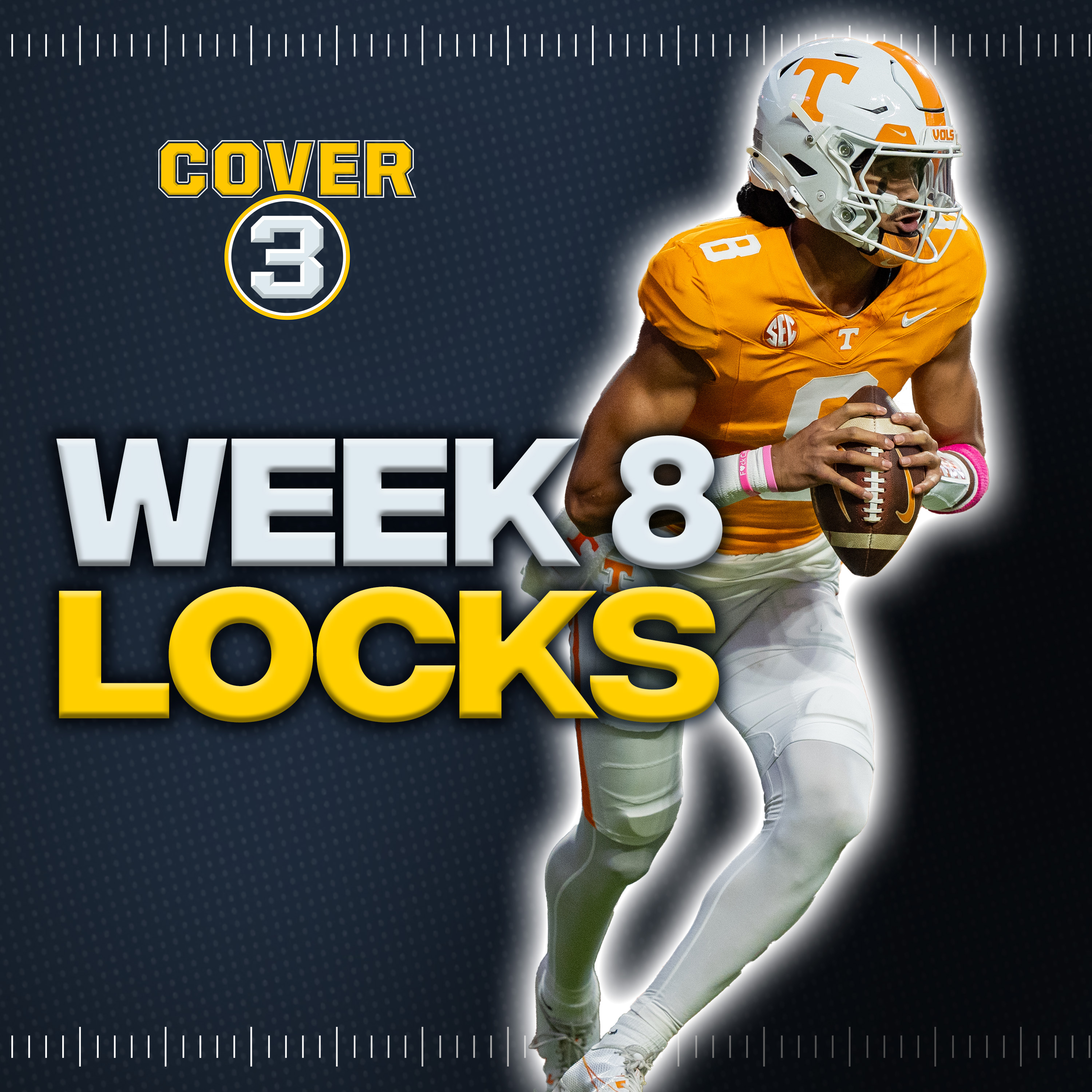 Week 8 LOCKS: Best Bets, Odds & Picks for College Football! | Georgia-Texas I Cover 3 Podcast episode artwork
