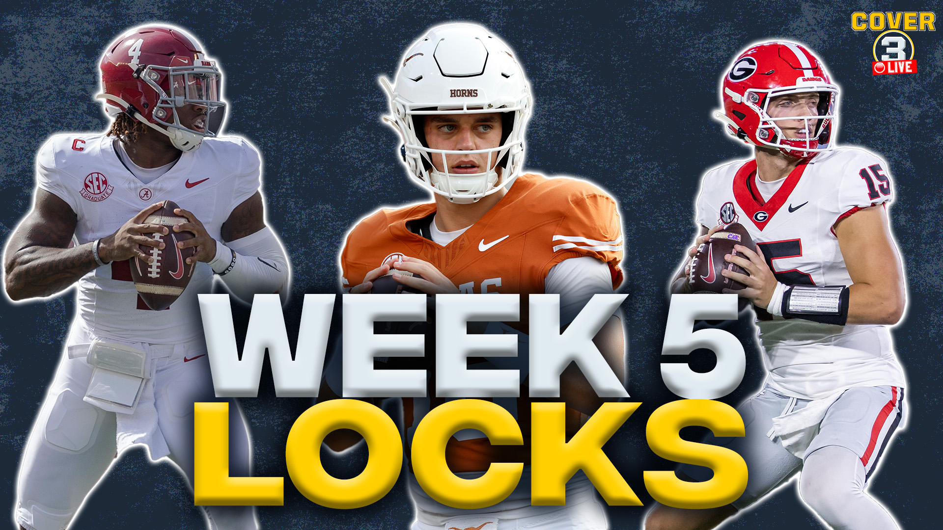 Week 5 LOCKS: Best Bets, Odds & Picks for College Football! | Cover 3 Podcast episode artwork