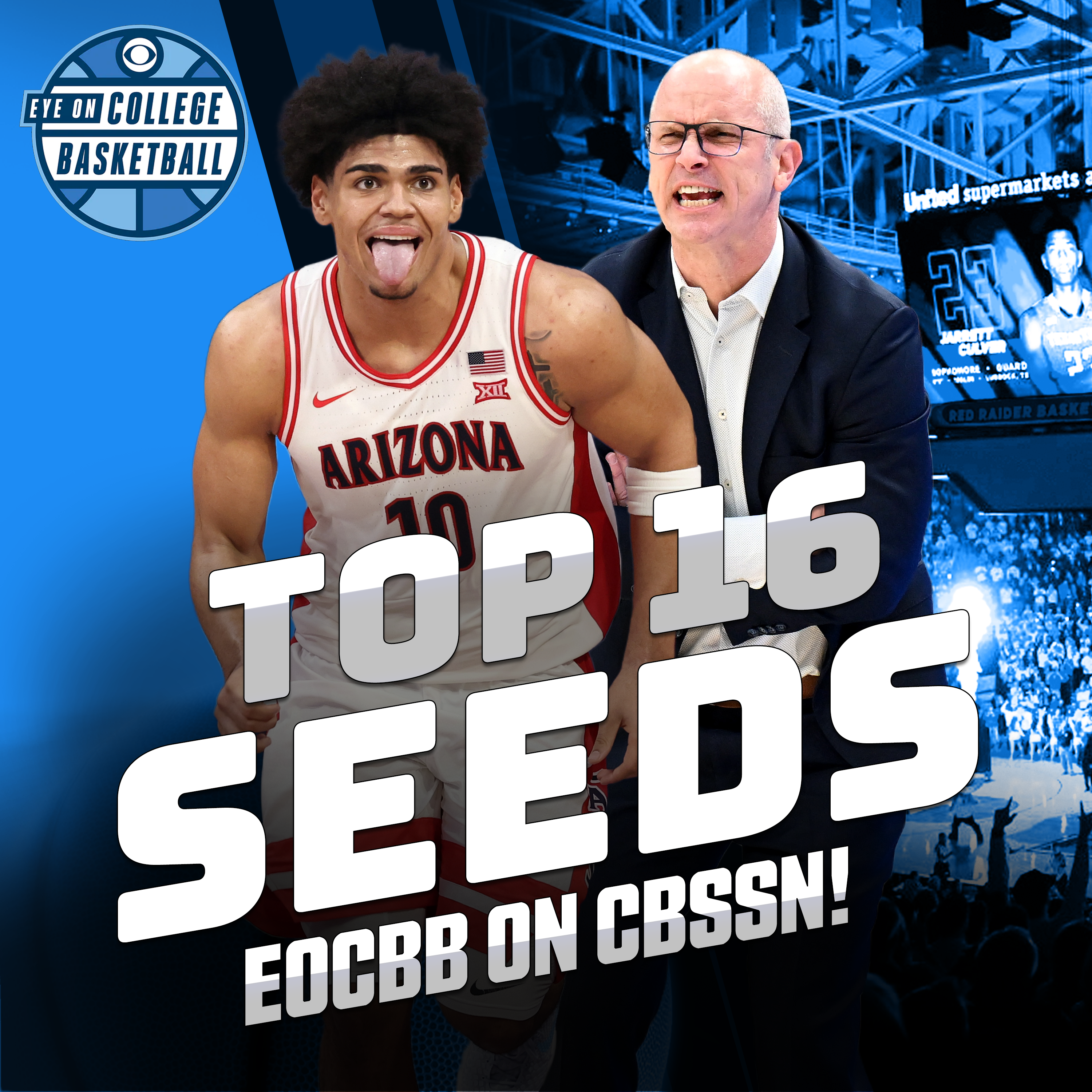 EOCBB on CBSSN: Bracketology special! Projecting top 16 overall seeds. Plus: Darryn Peterson and KU steal one in Lubbock episode artwork