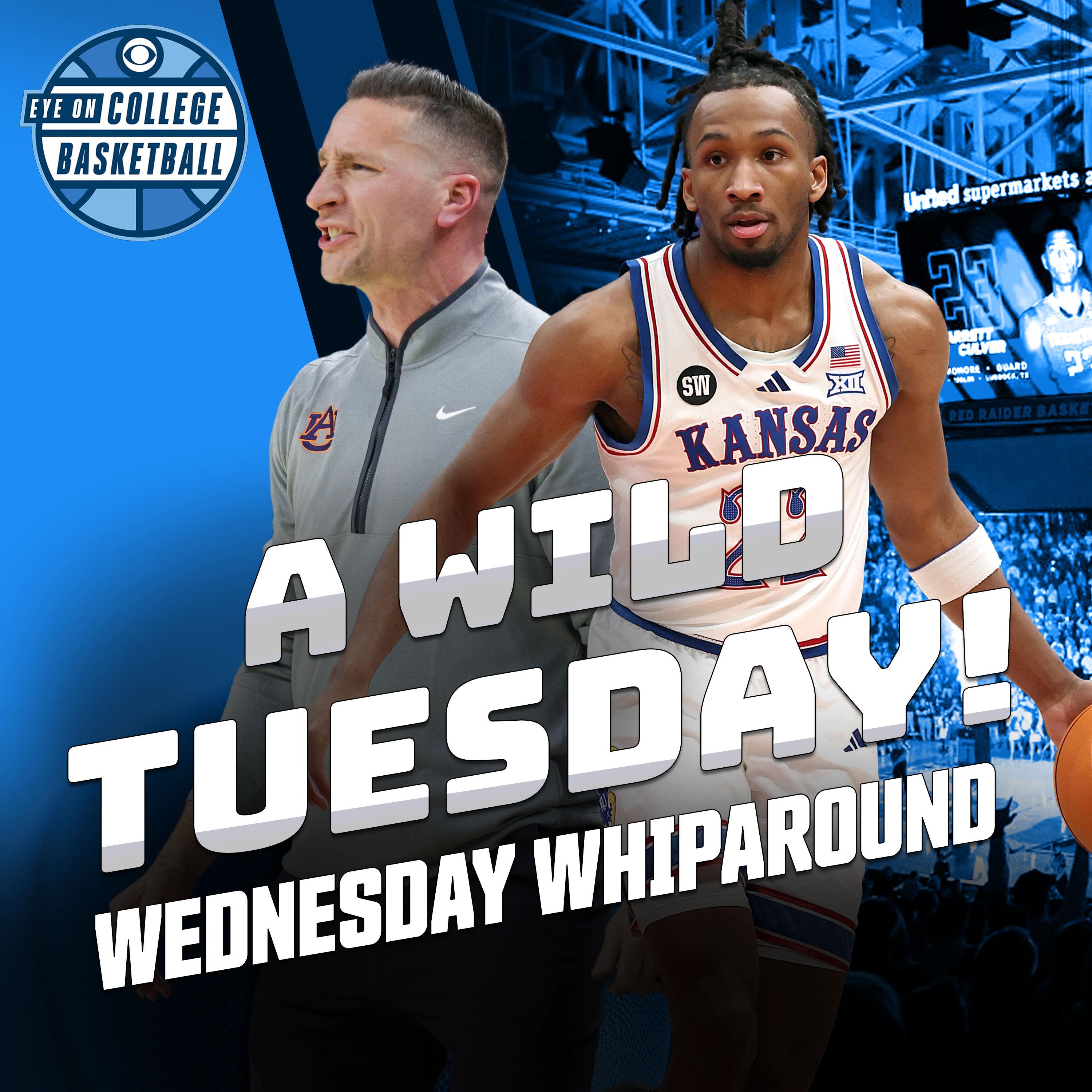 Tuesday night was drunk: Kansas’ OT comeback vs. TCU, Duke’s comeback vs. L’ville, A&M’s comeback vs. Auburn +& a TTU-Houston 40-minute thriller episode artwork