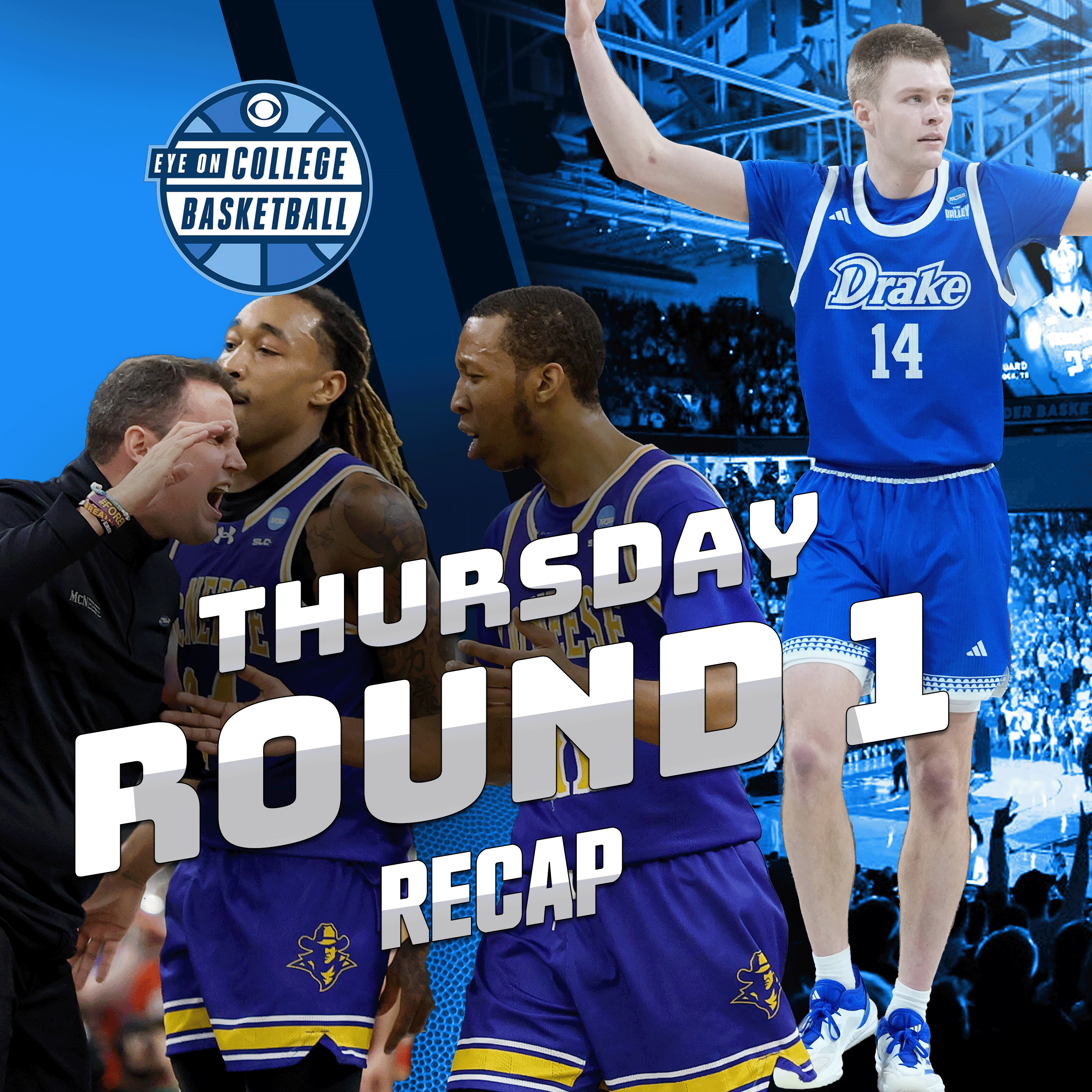 March Madness 2025 Round 1 Thursday Recap - Arkansas sends Jayhawks HOME; McNeese St. UPSETS Clemson episode artwork