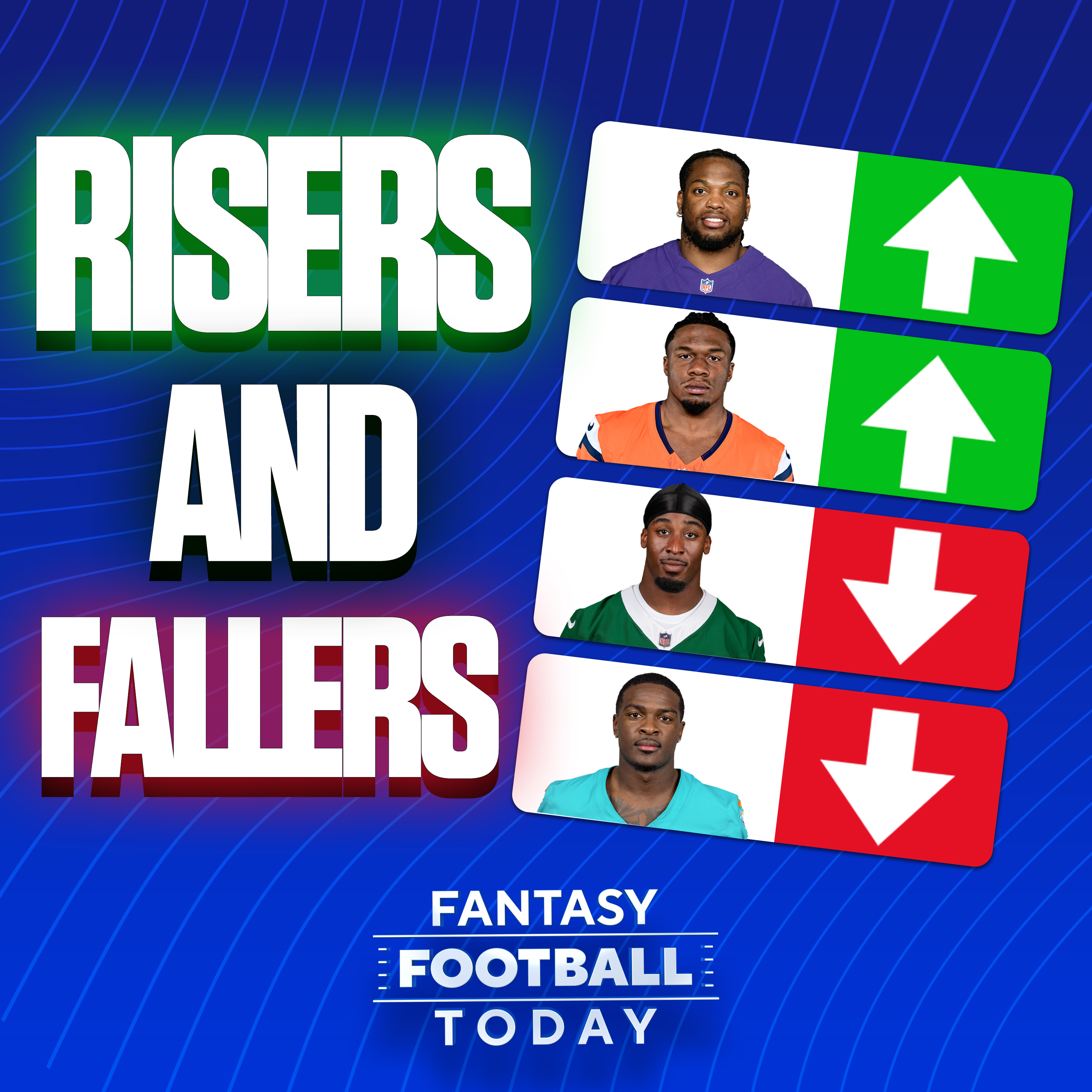 Risers and Fallers: Selling the Jets? Buying the Bears? Fading De'Von Achane? (08/18 Fantasy Football Podcast) episode artwork