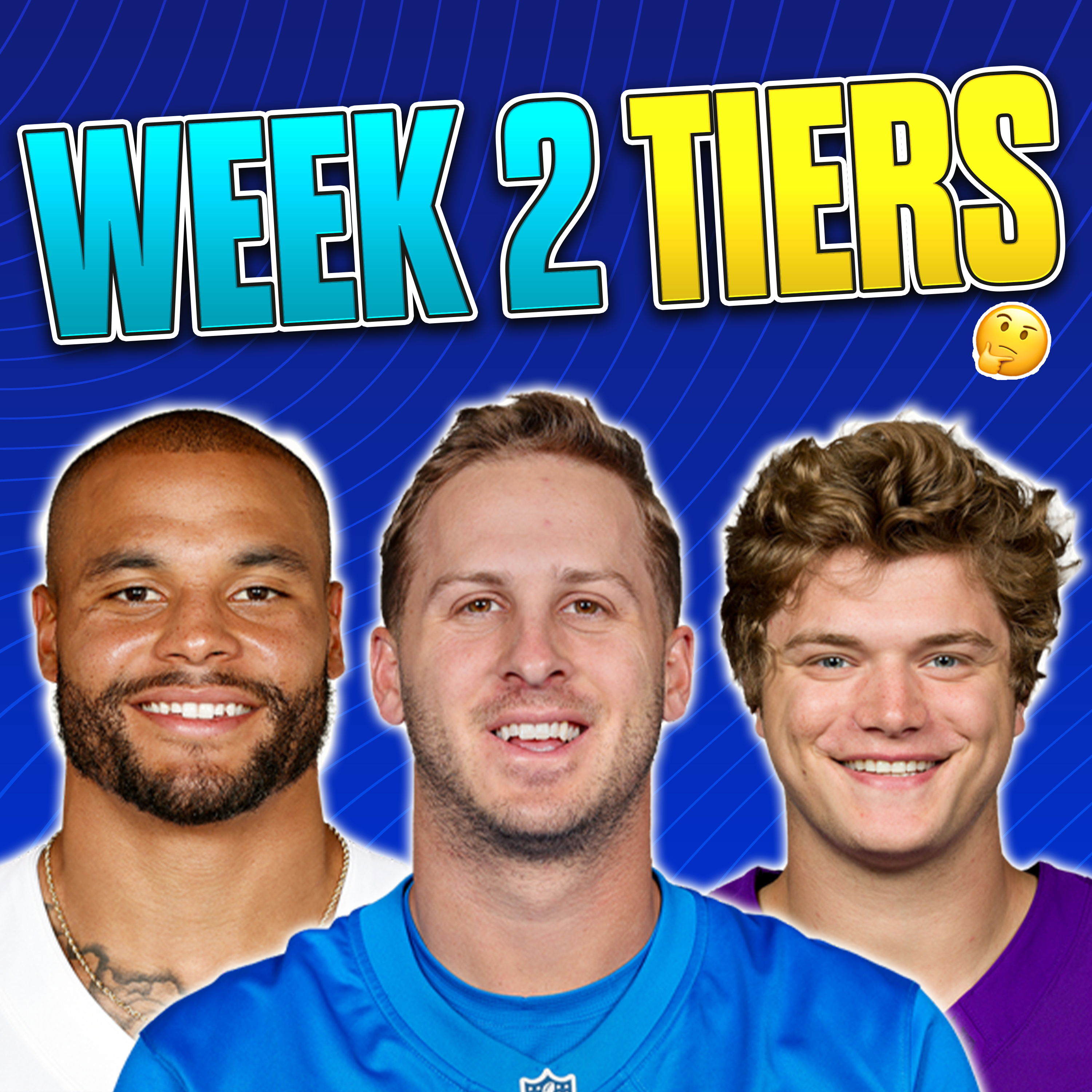 Fantasy Football Week 2 Tiers & Rankings! QB, RB, WR, TE Breakdown + Must-Start Sleepers (09/11 Fantasy Football Podcast) episode artwork