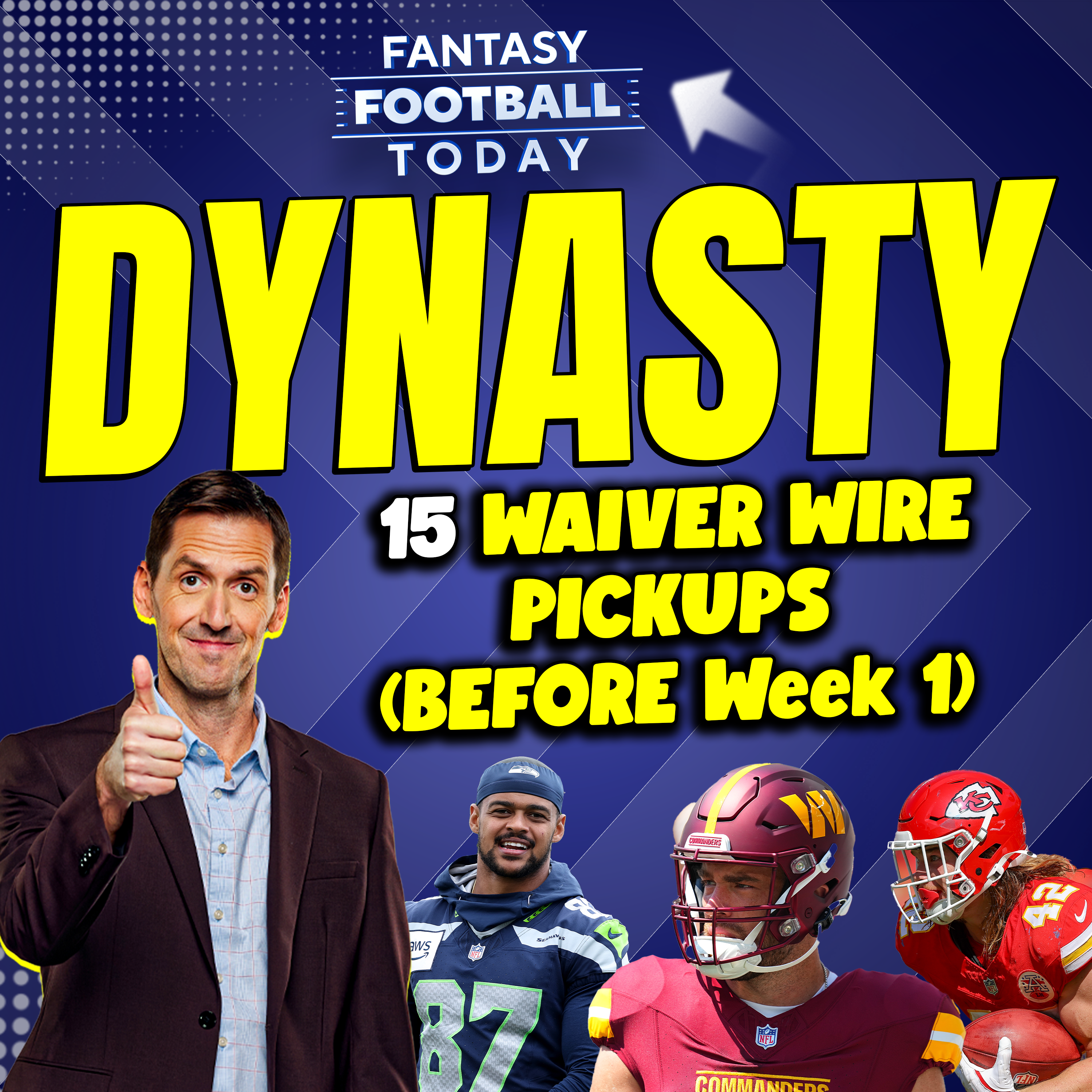 Noah Fant and Carson Steele are among our 15 favorite waiver adds before Week 1! (FFT Dynasty) episode artwork