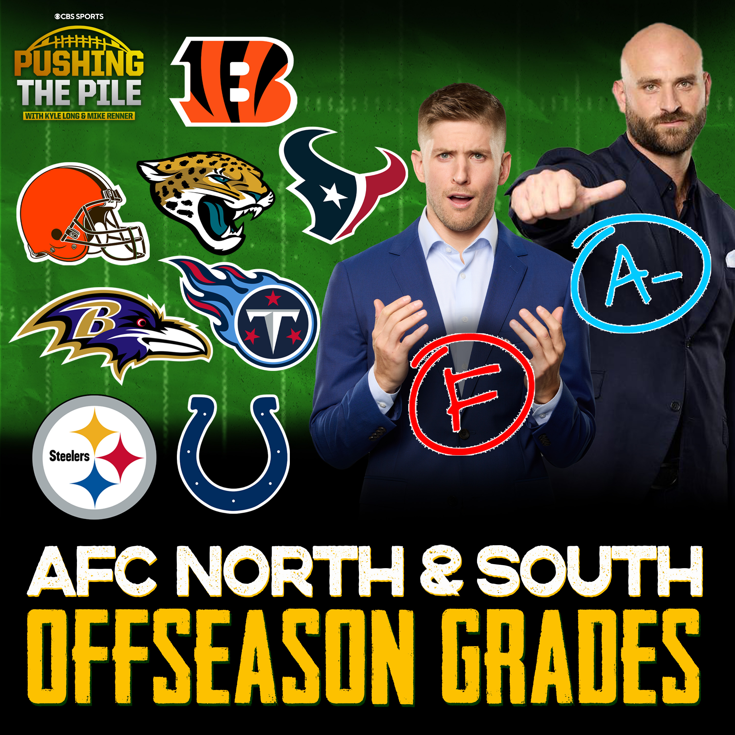 Offseason Grades! AFC North and South | Colts Ace it, Steelers Incomplete PTP episode artwork