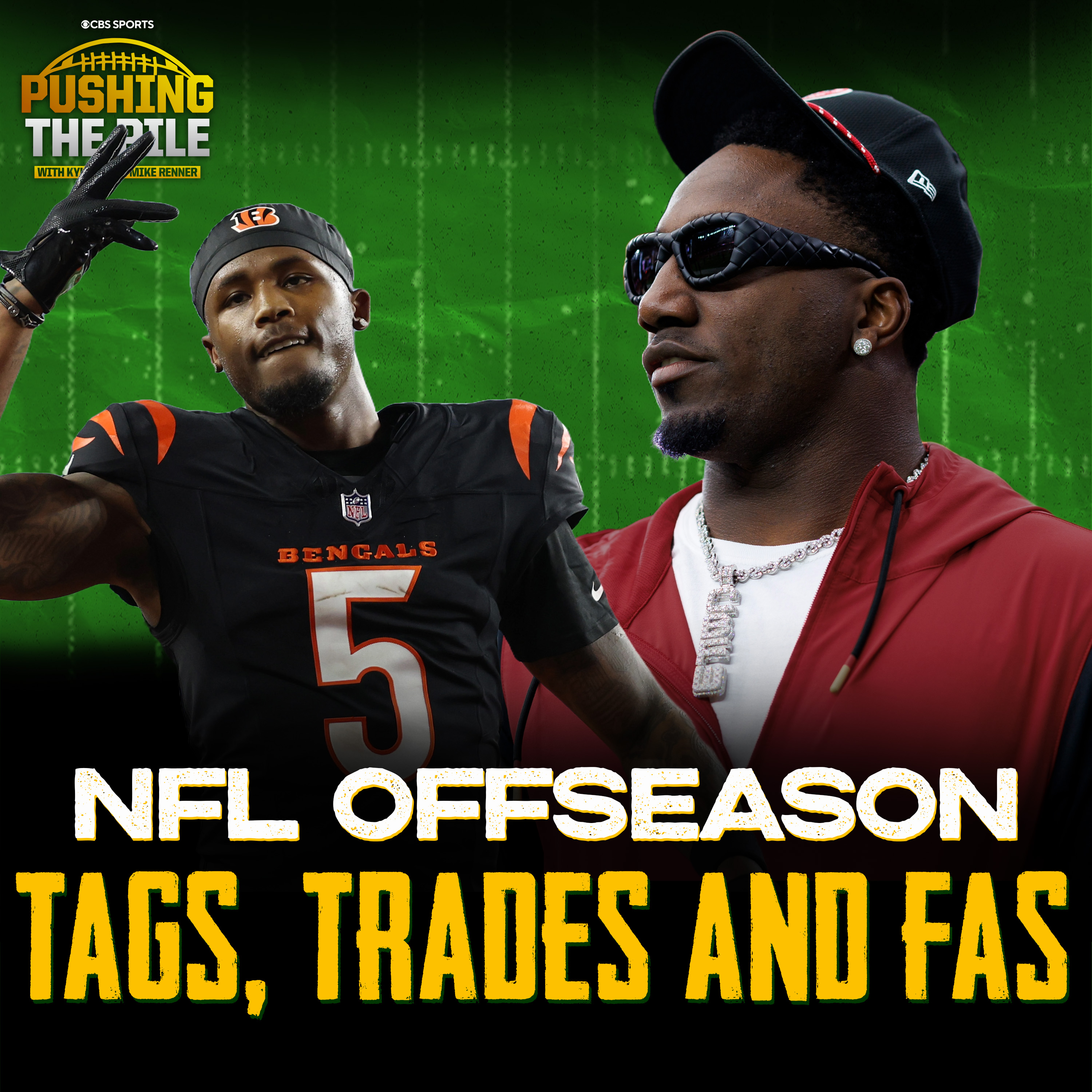 Tee Higgins Franchise Tagged Again, Big Trades, Jets Madness + More | NFL News  episode artwork