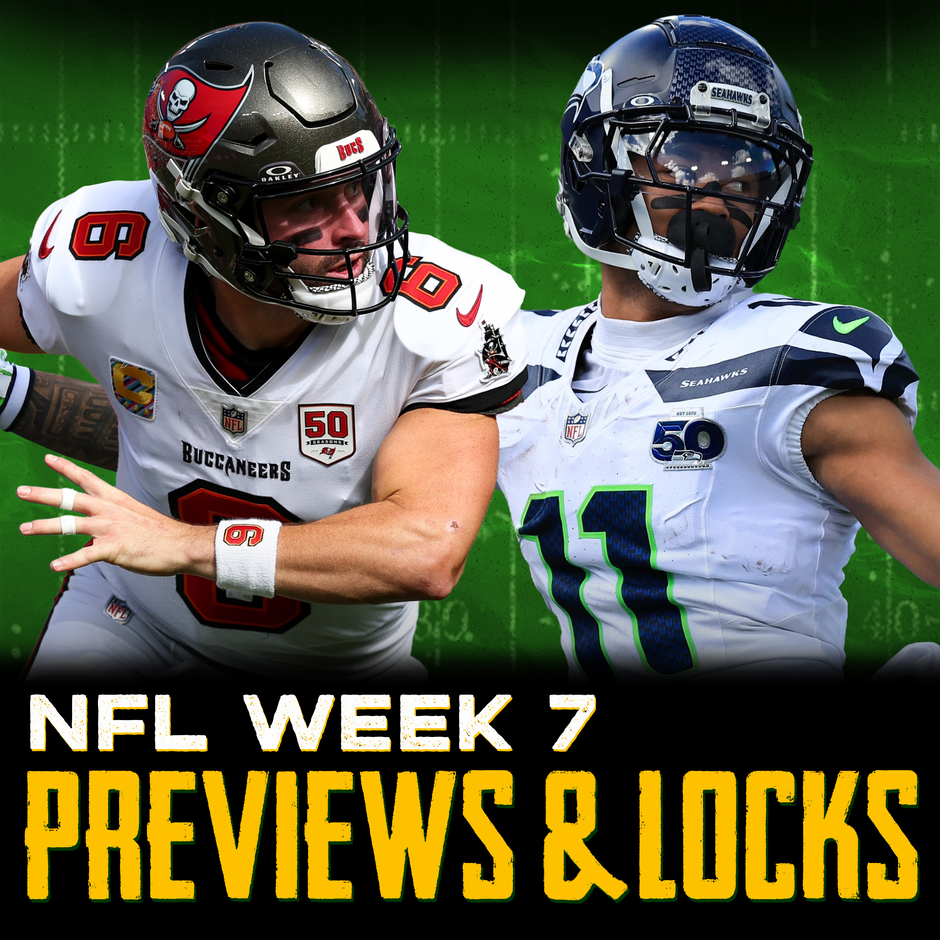 Week 7 NFL Preview & Locks: Buccaneers-Lions, Bijan Robinson vs. Christian McCaffrey + More episode artwork
